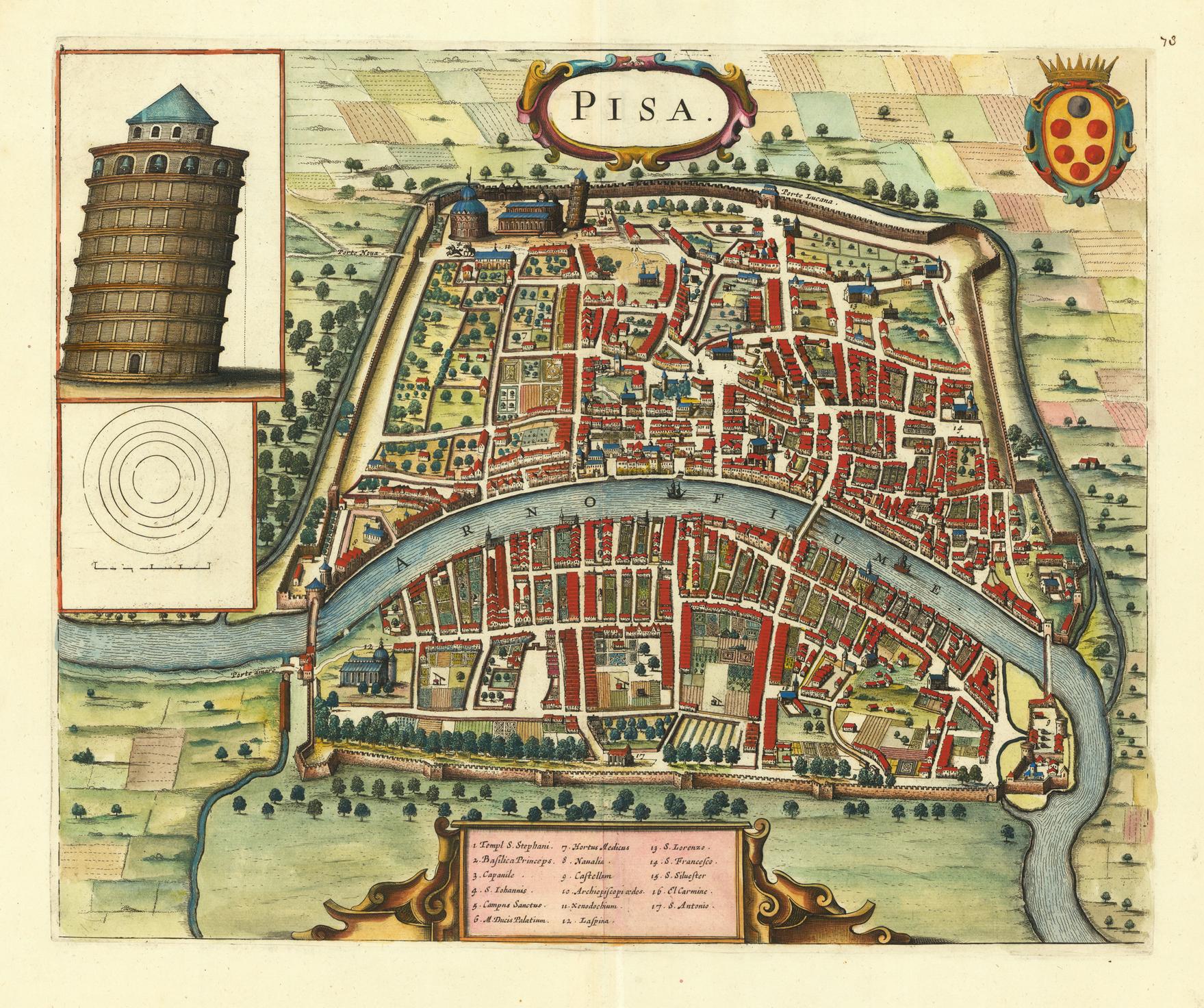 presentation of the map reproduction without a frame
