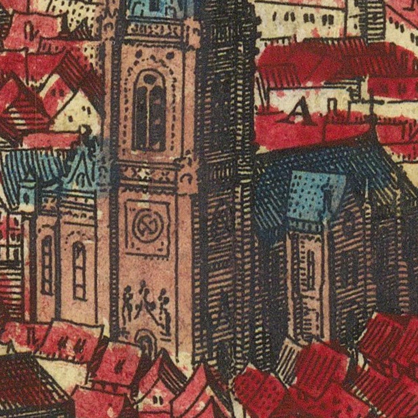 detail of the map from the centre 
