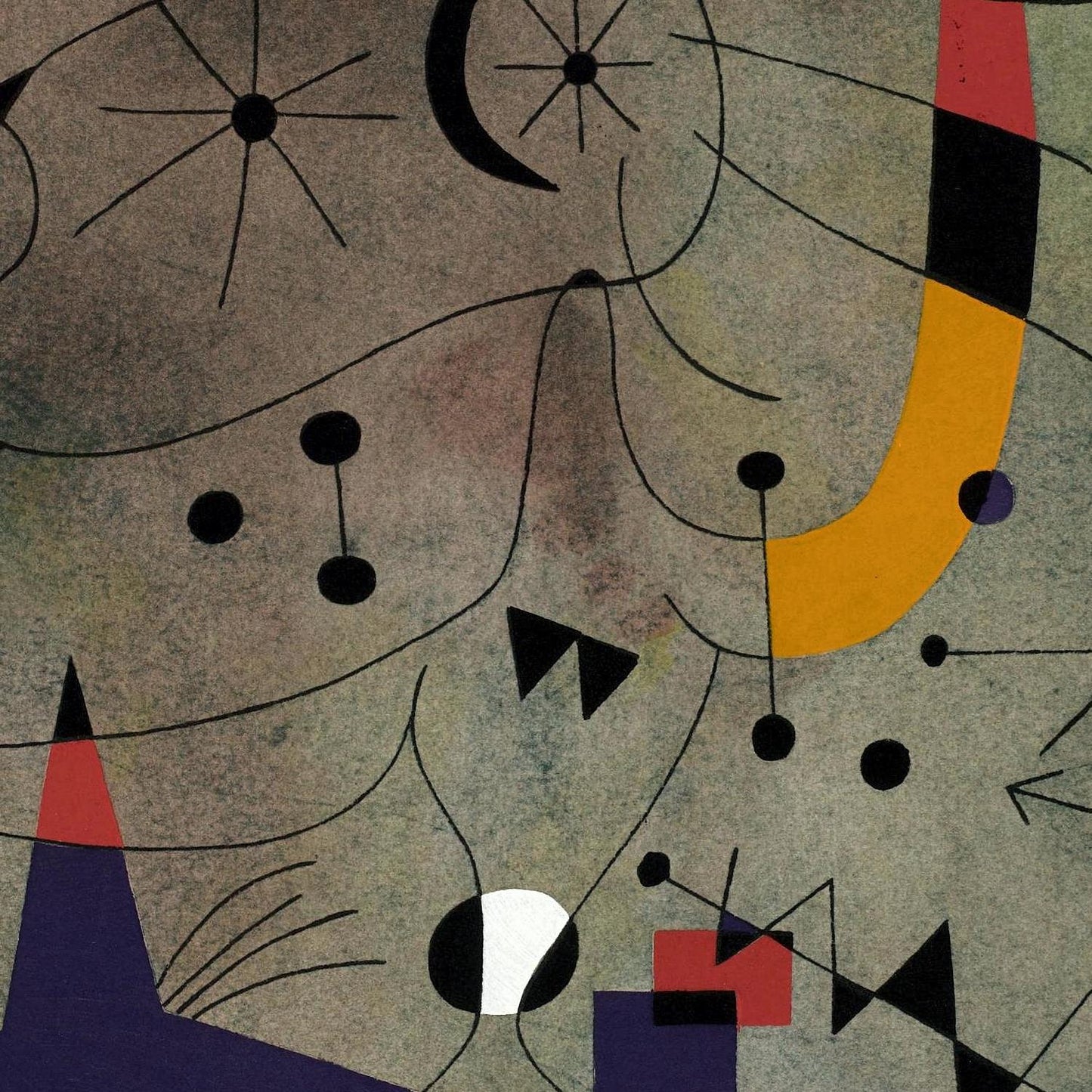 Abstract art with geometric shapes and colors on a textured background