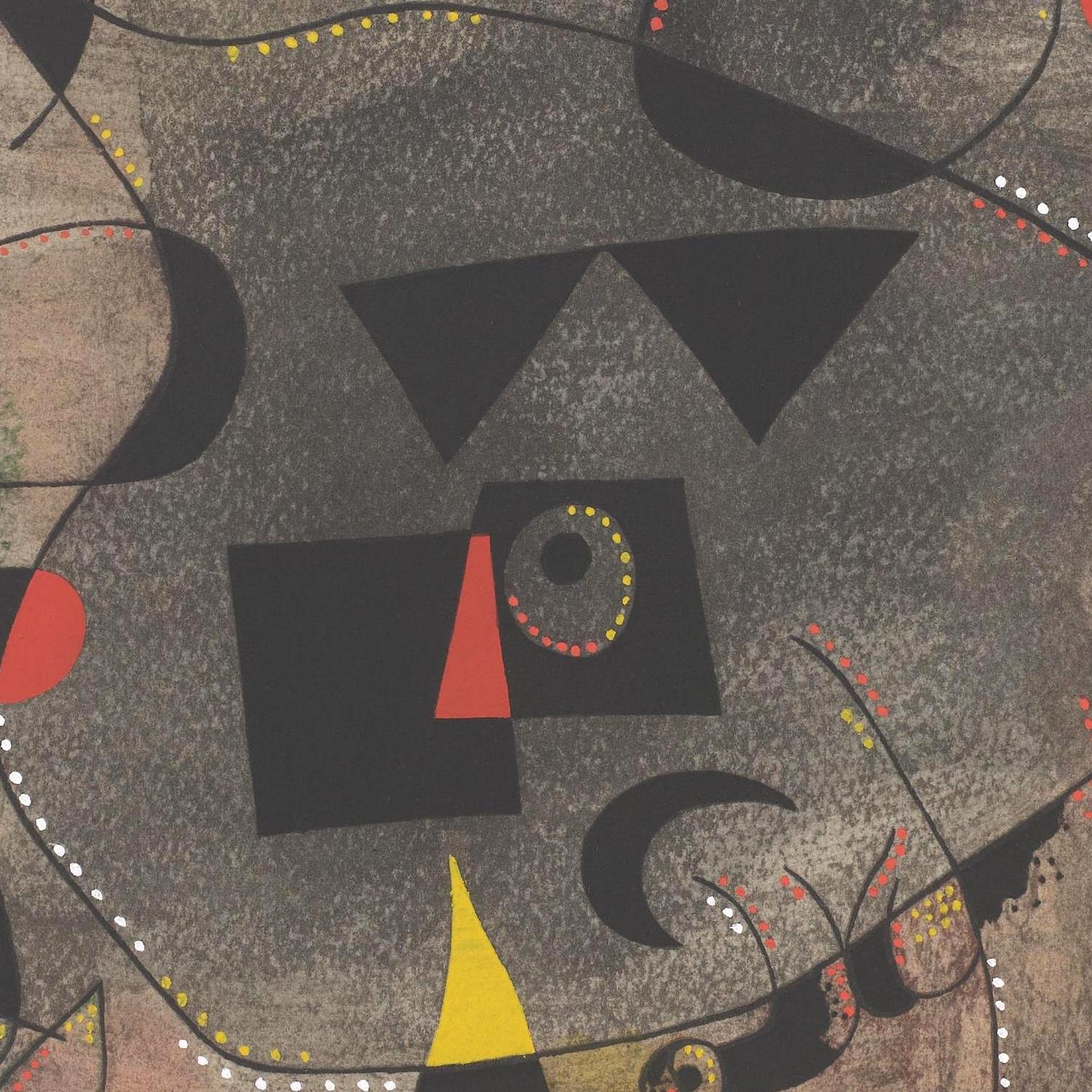 Abstract art with geometric shapes on a textured background