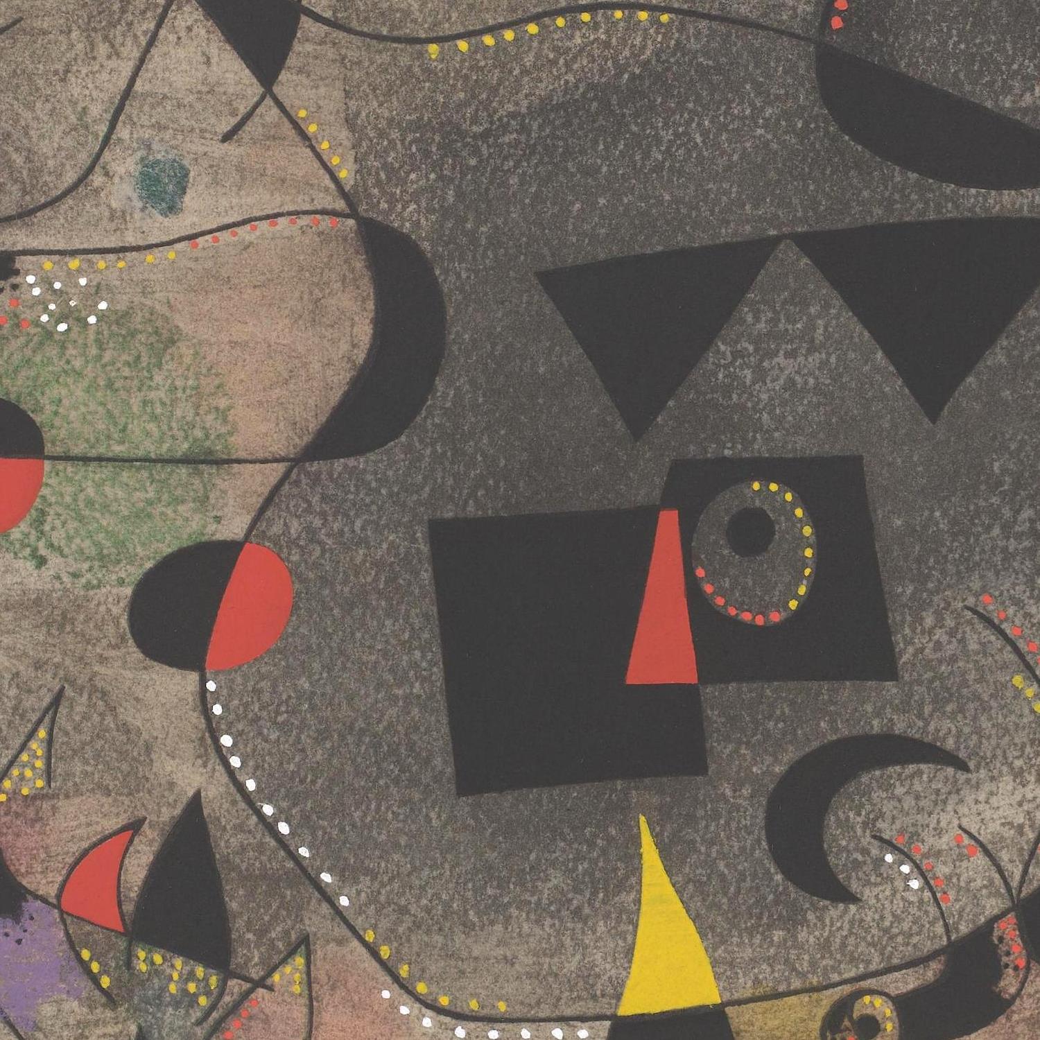 Abstract art with geometric shapes and patterns on a textured background