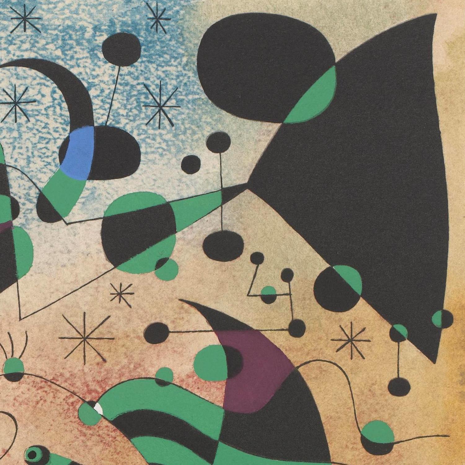 Abstract art with geometric shapes and patterns on a textured background