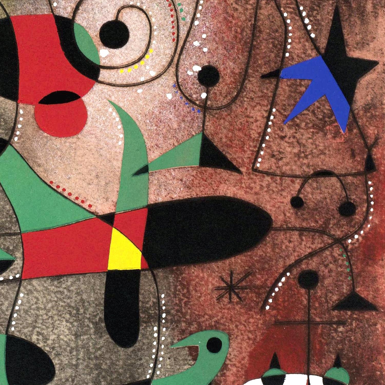 Abstract artwork with geometric shapes and bold colors