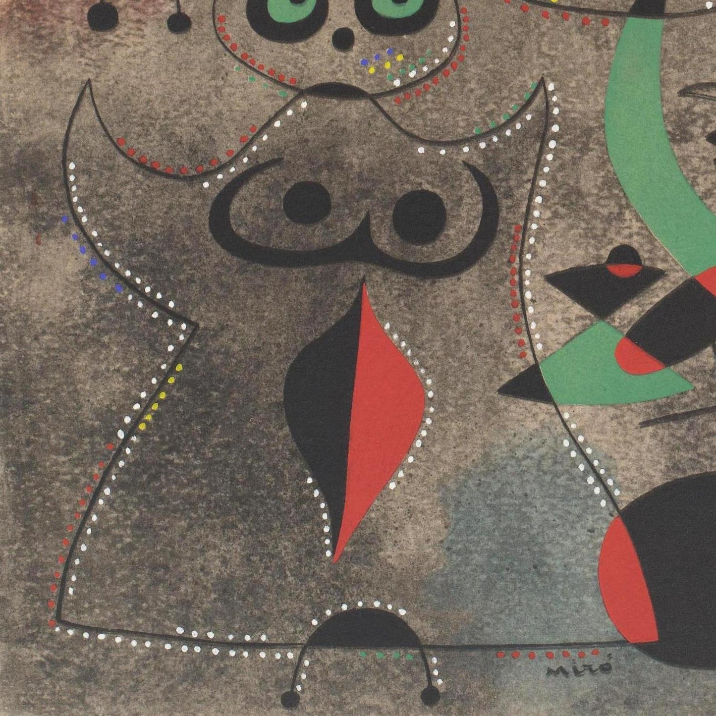 detail of the fine art reproduction from the bottom left corner
