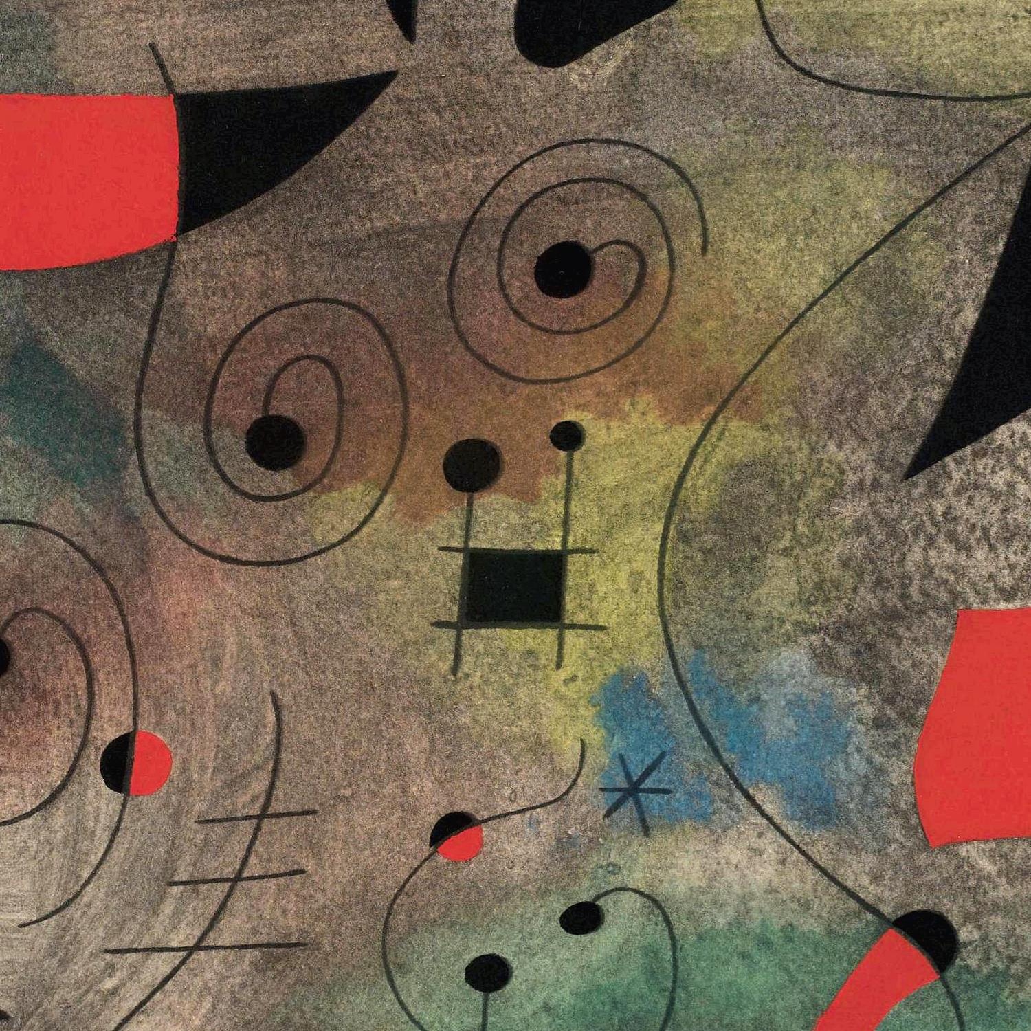 Abstract artwork with geometric shapes and colors