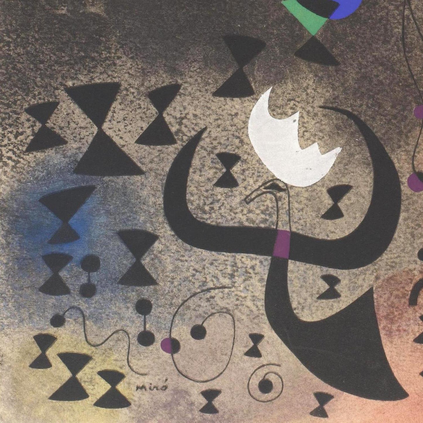 detail of the fine art reproduction from the bottom left corner
