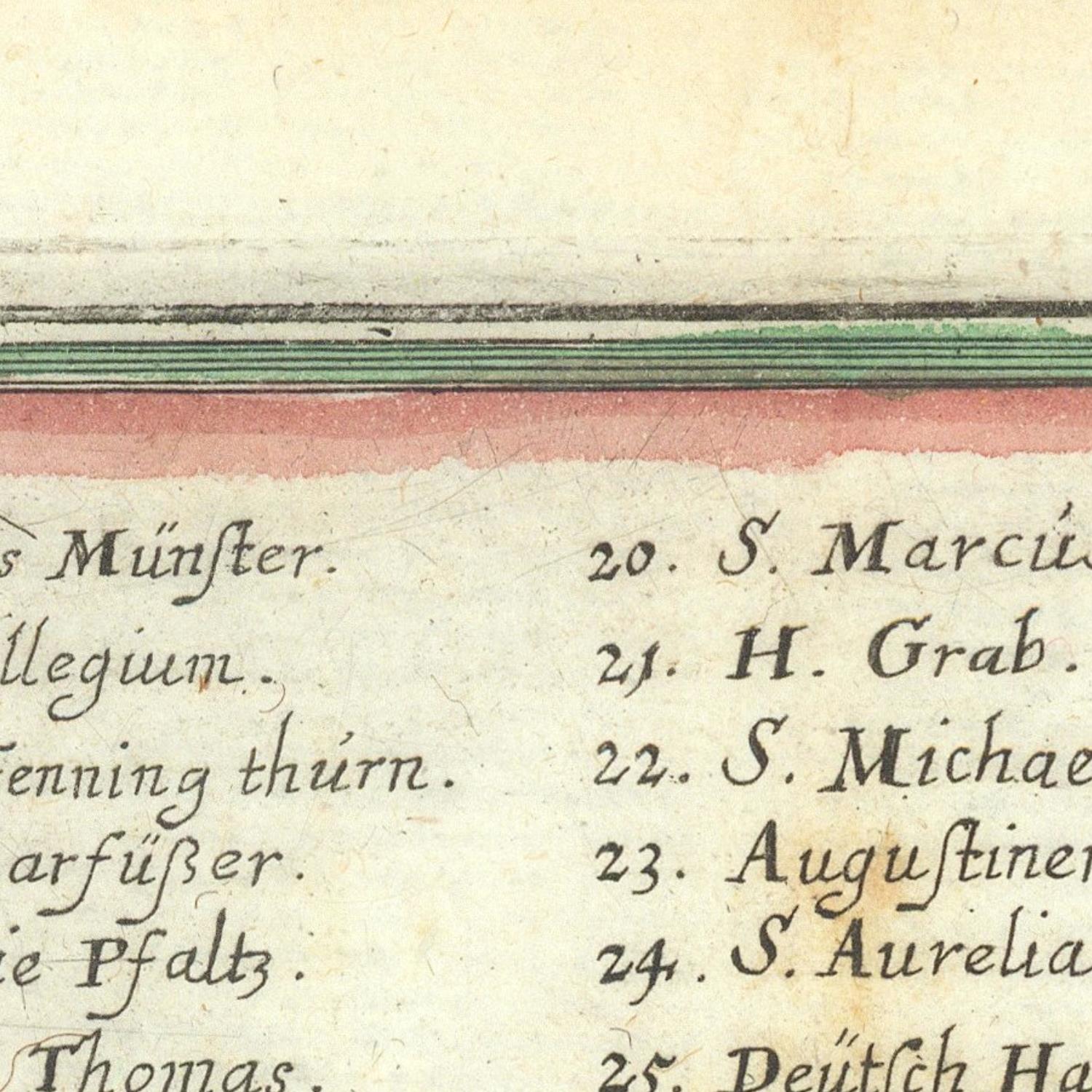 detail of the map from the centre left
