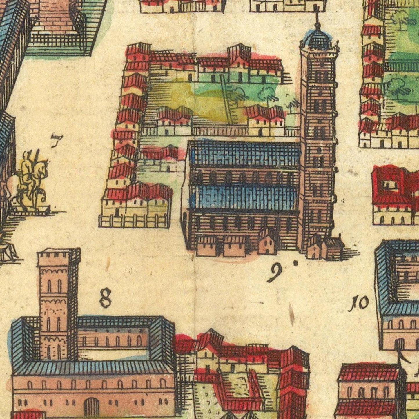 detail of the map from the centre 
