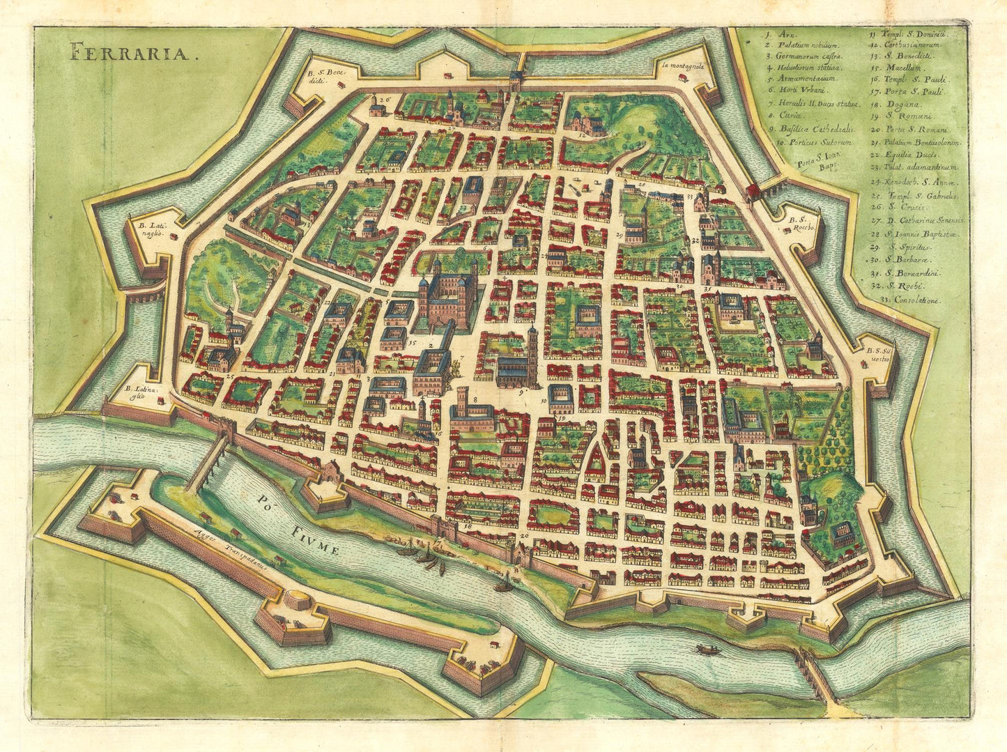 presentation of the map reproduction without a frame
