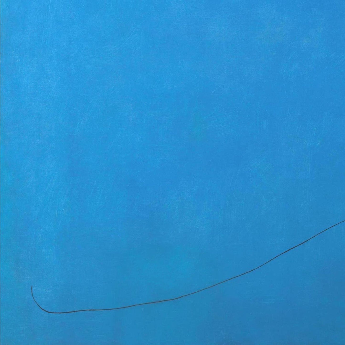 Thin black line on a blue textured background