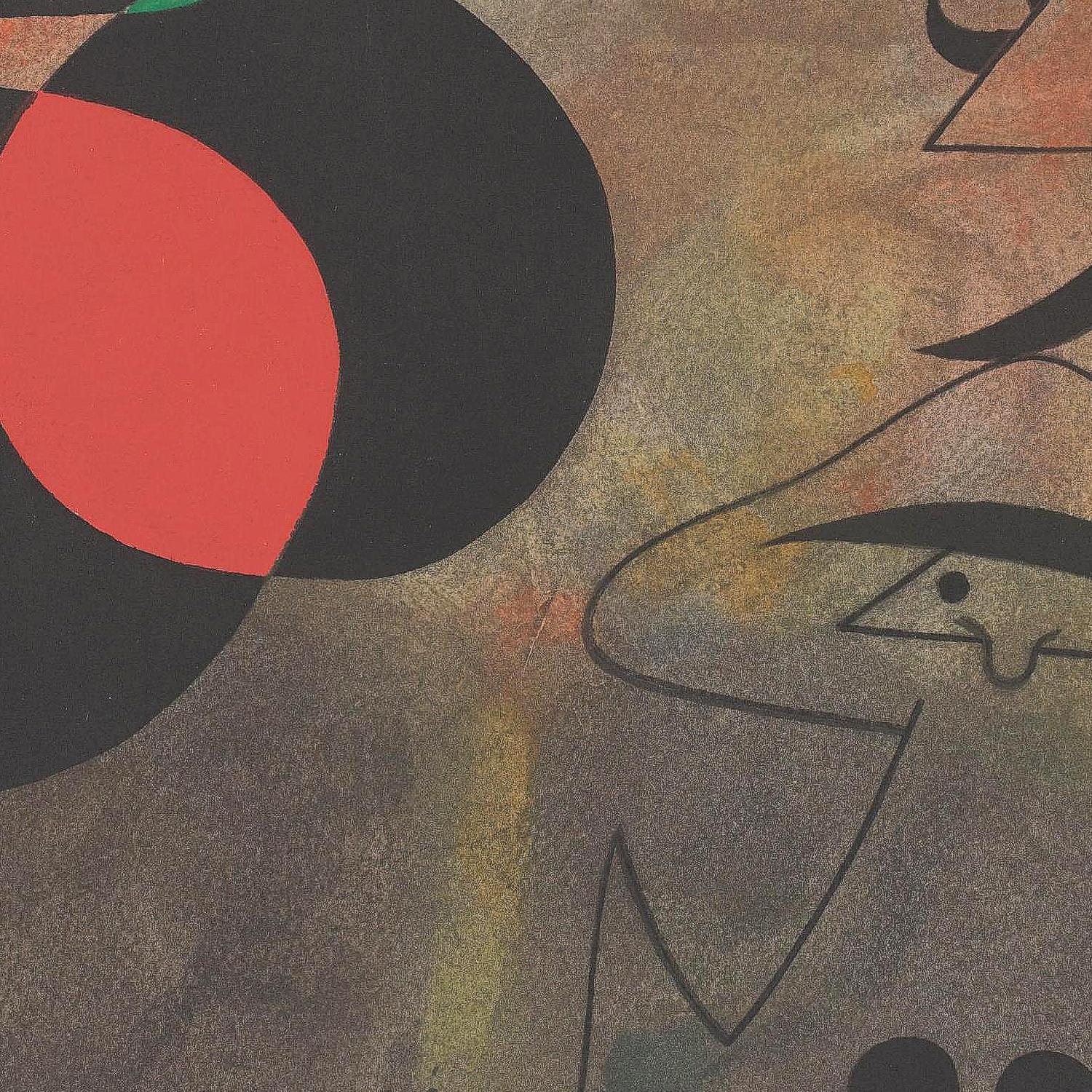 Abstract artwork with geometric shapes on a textured background