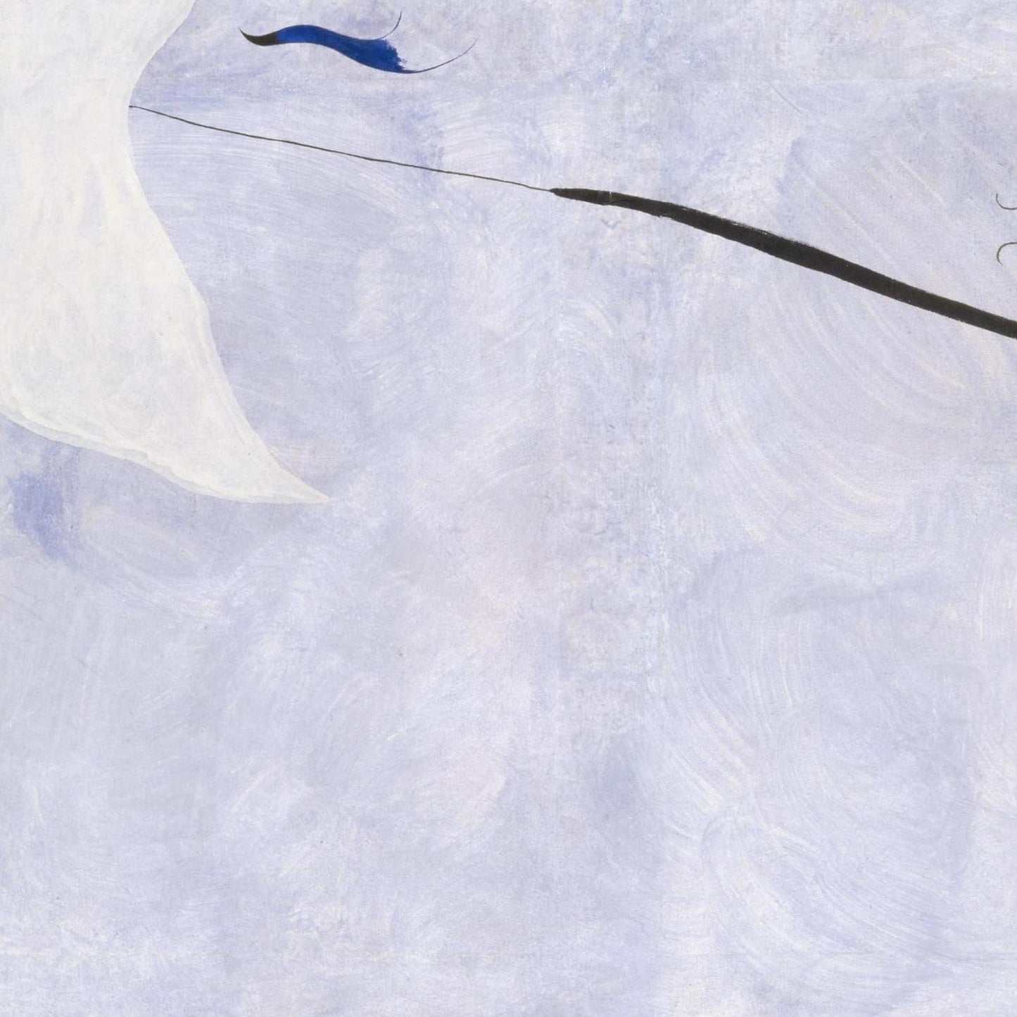 Abstract art with wavy lines on a light purple background