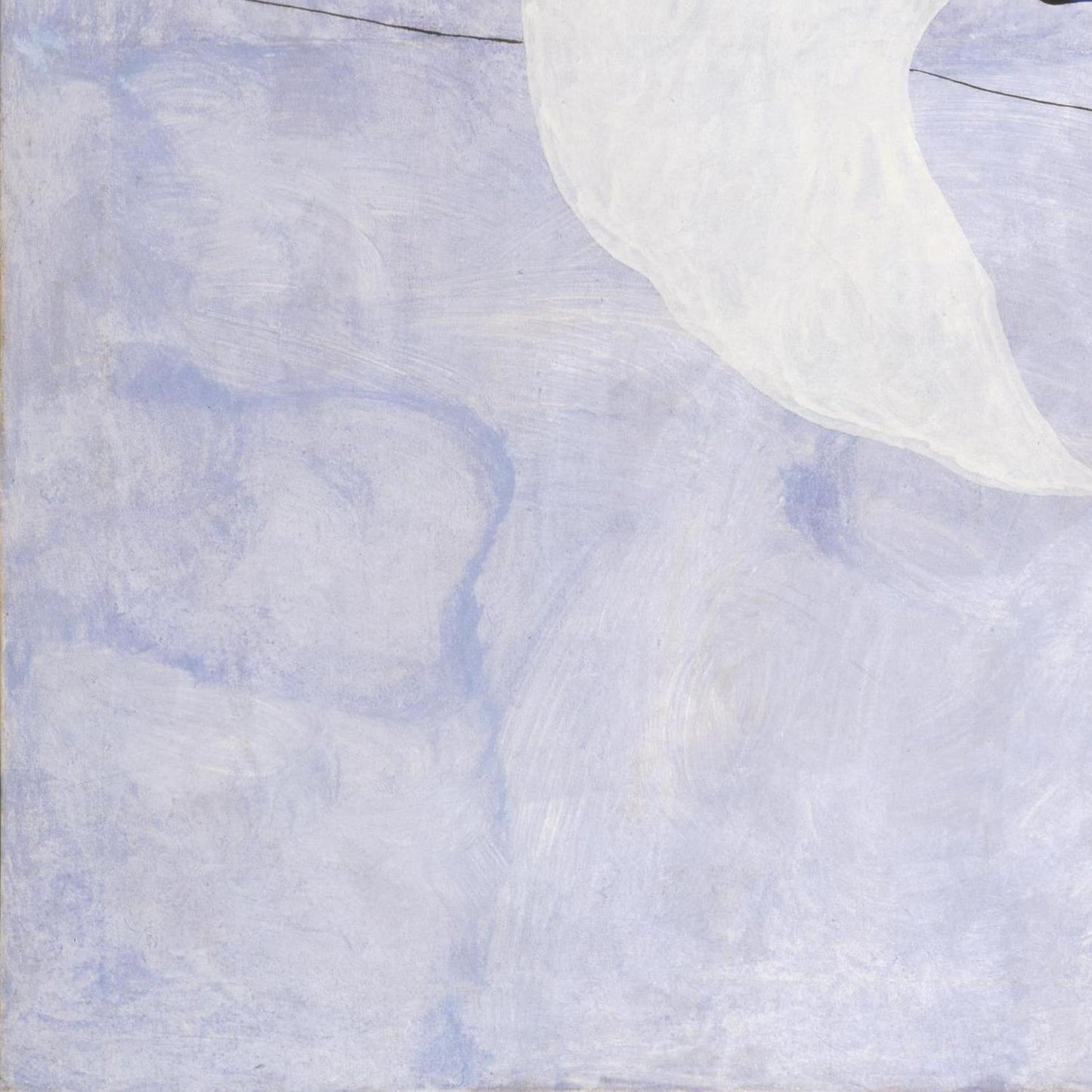 Abstract art with blue and white colors on a textured surface