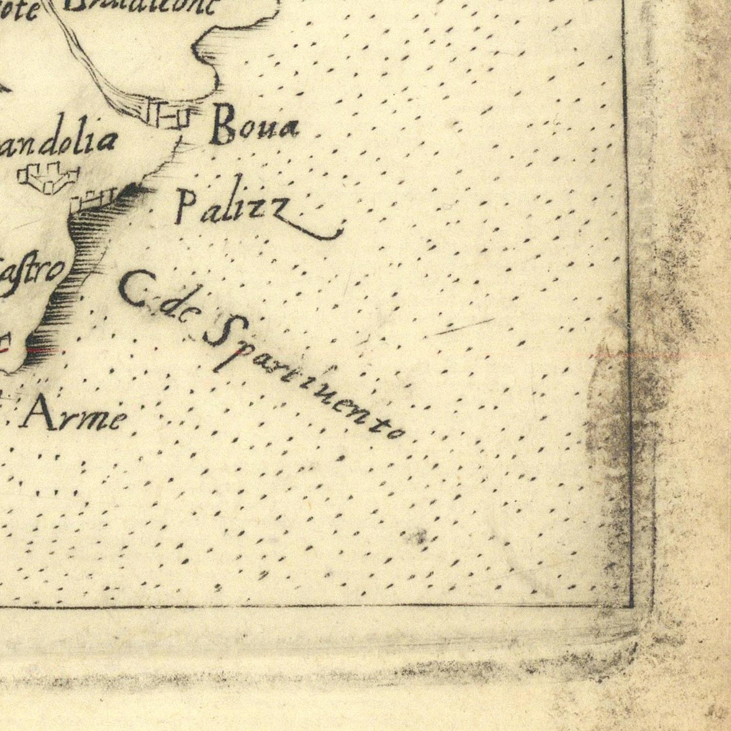 Vintage map detail with text and topographic lines