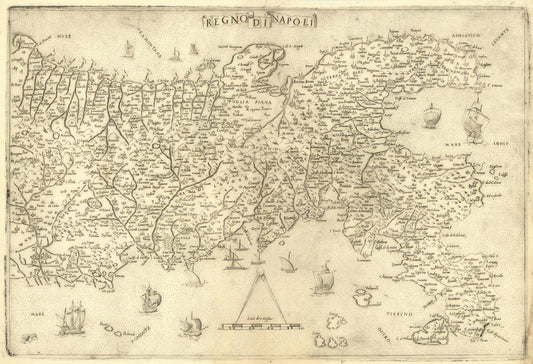 presentation of the map reproduction without a frame
