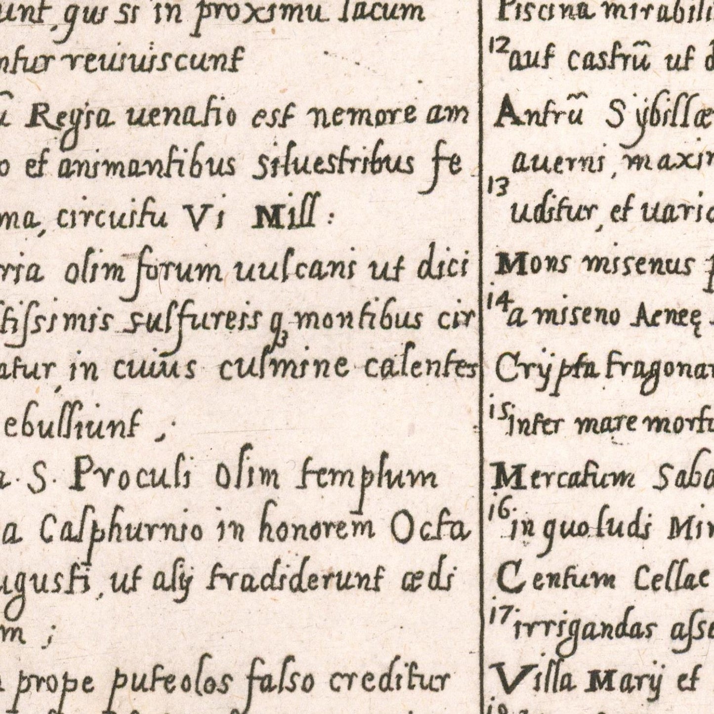 Text from an old document with Latin script on a white background