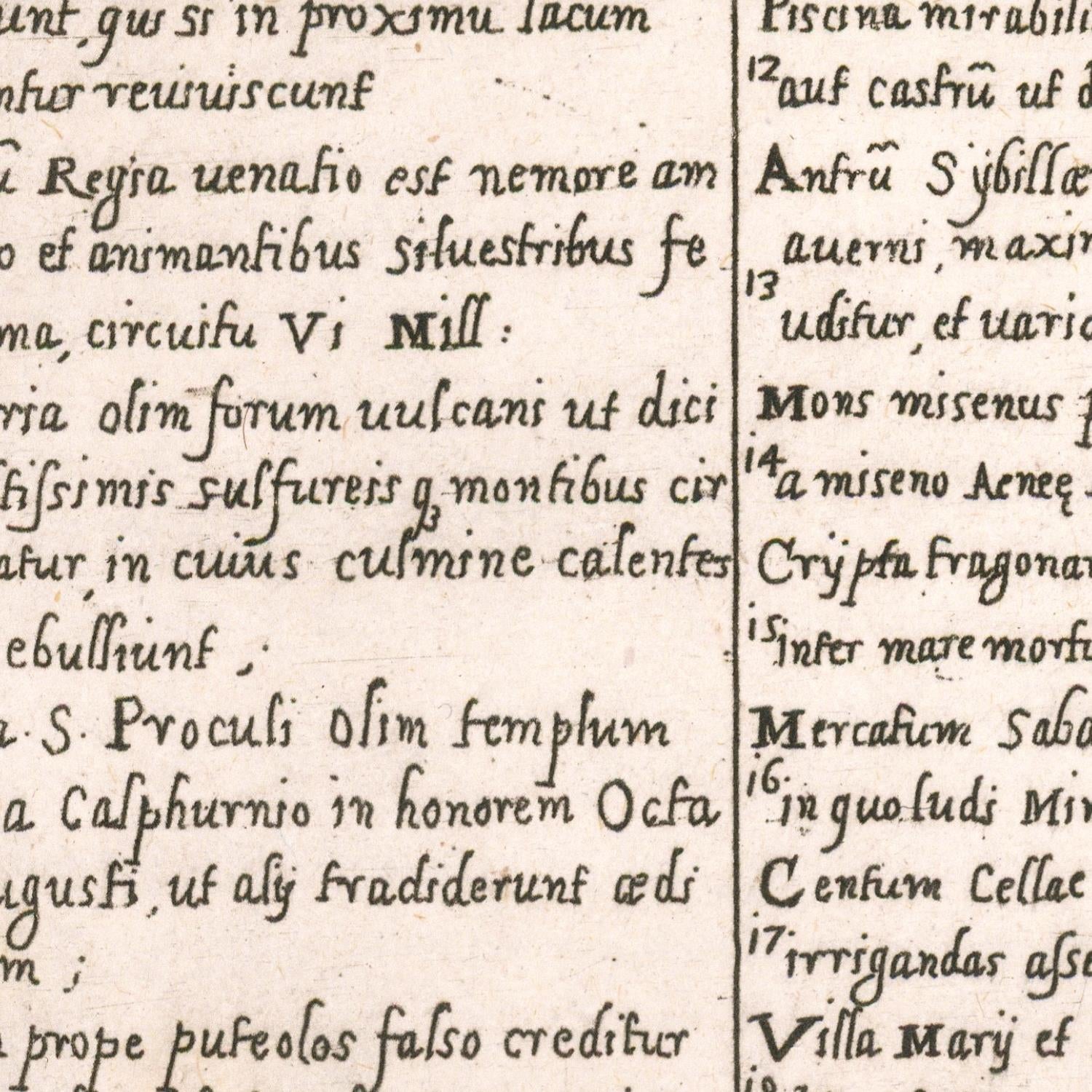 Text from an old document with Latin script on a white background