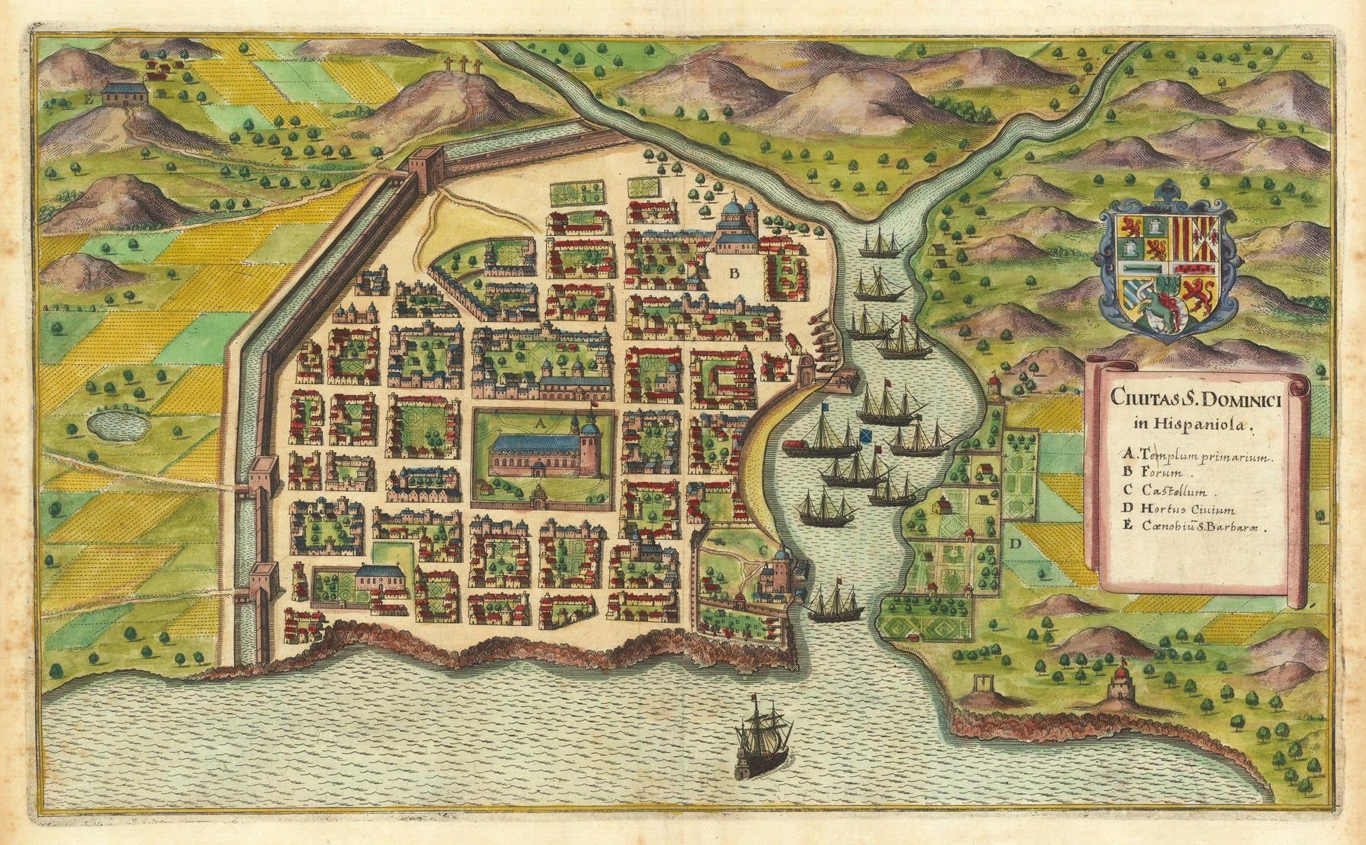 presentation of the map reproduction without a frame
