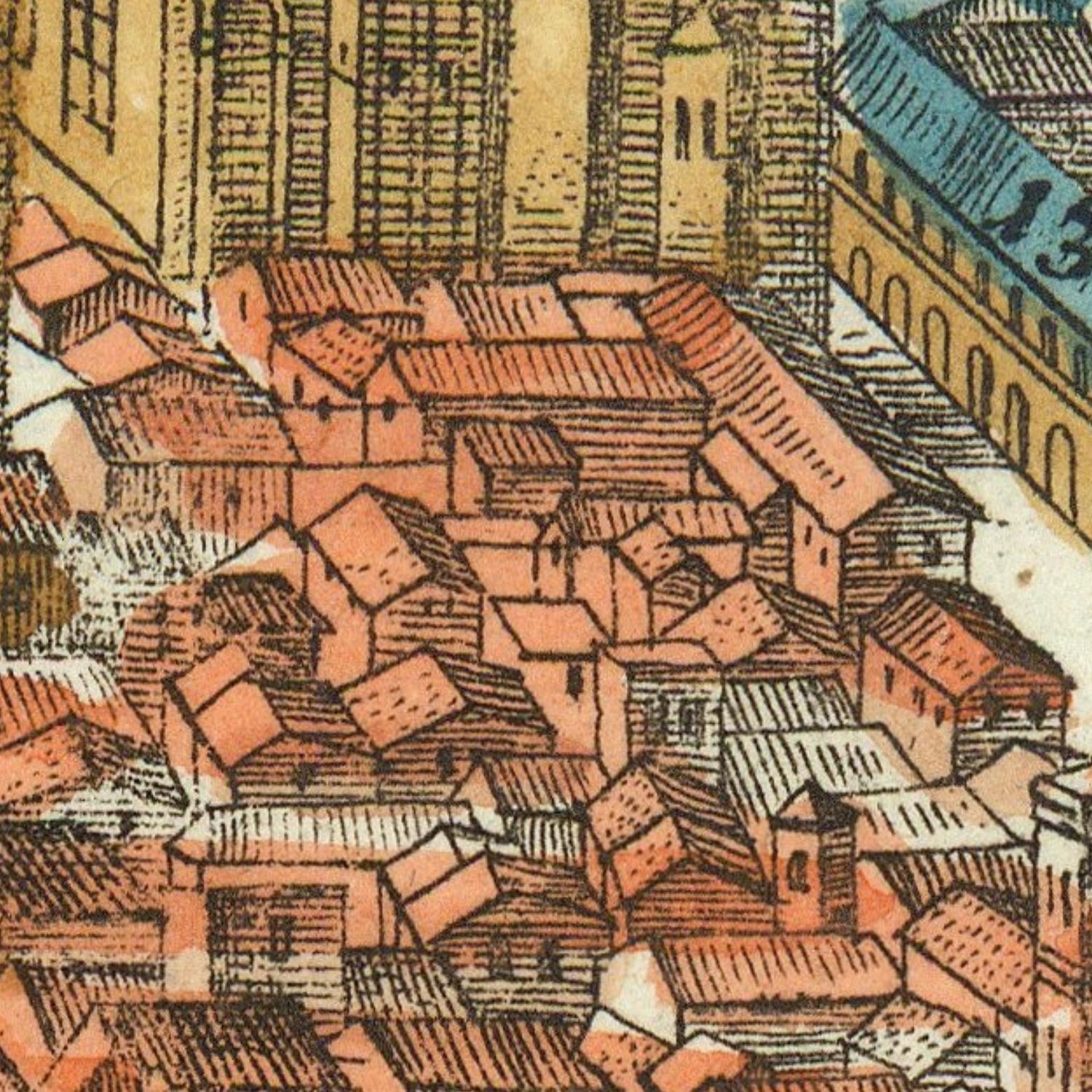 detail of the map from the centre 
