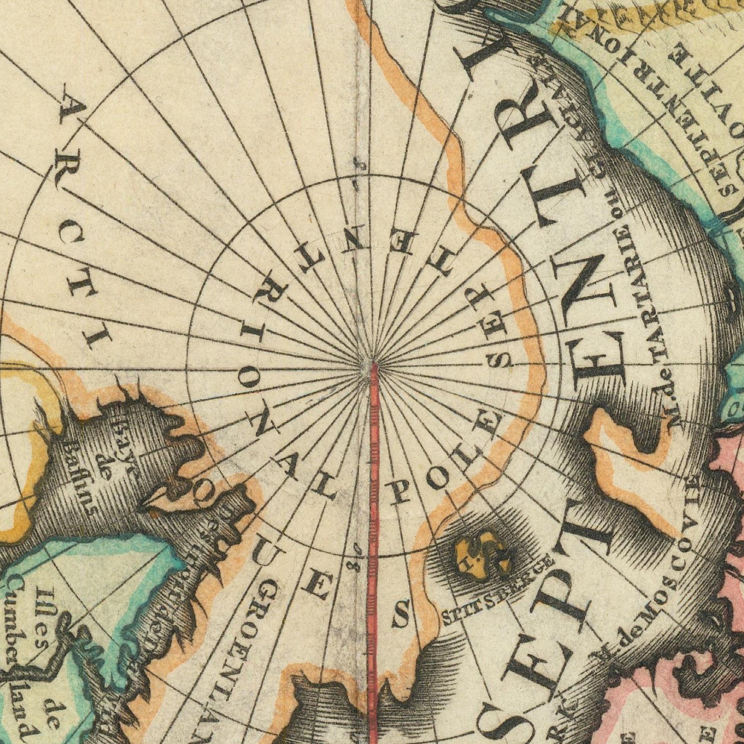detail of the map from the centre 

