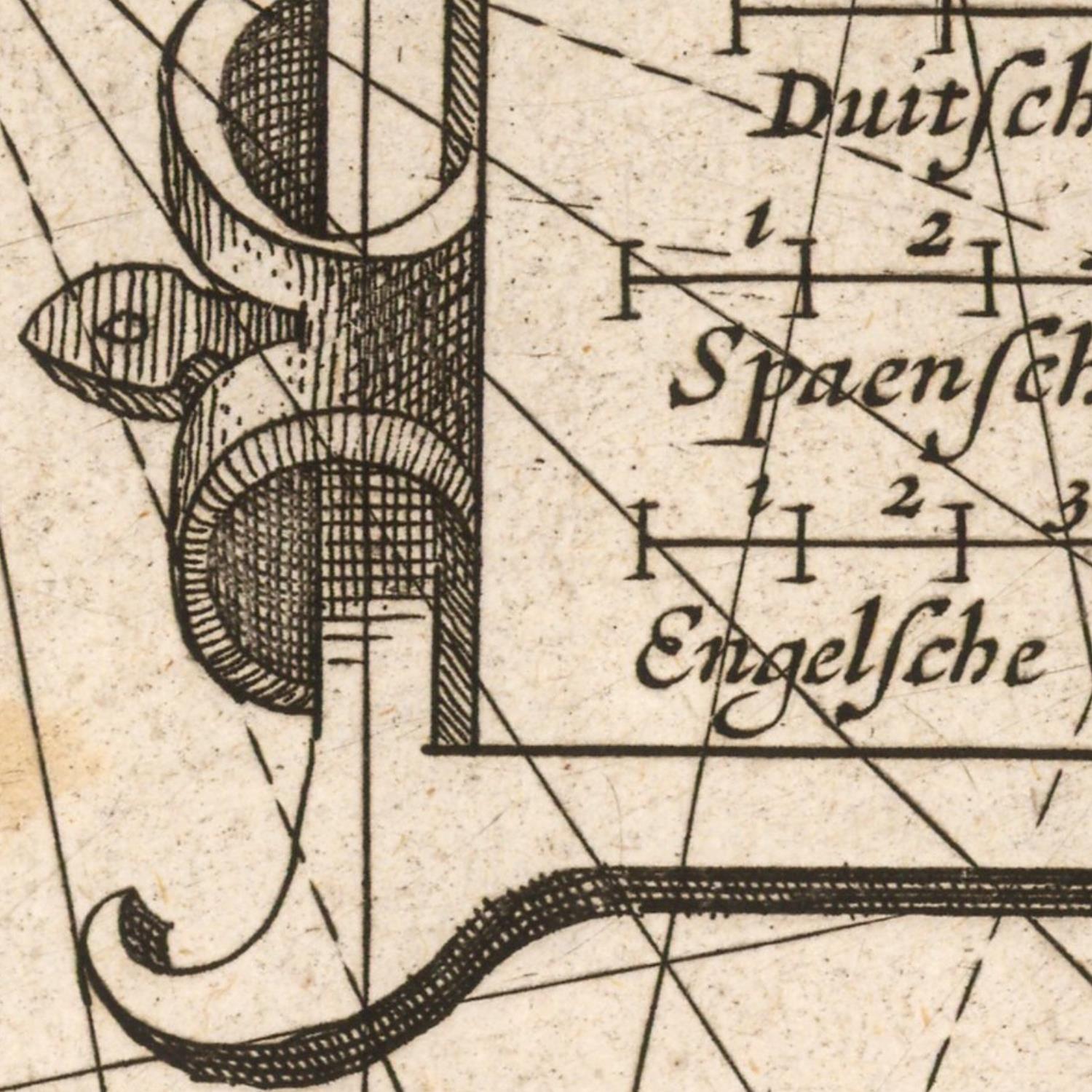 detail of the map from the centre left
