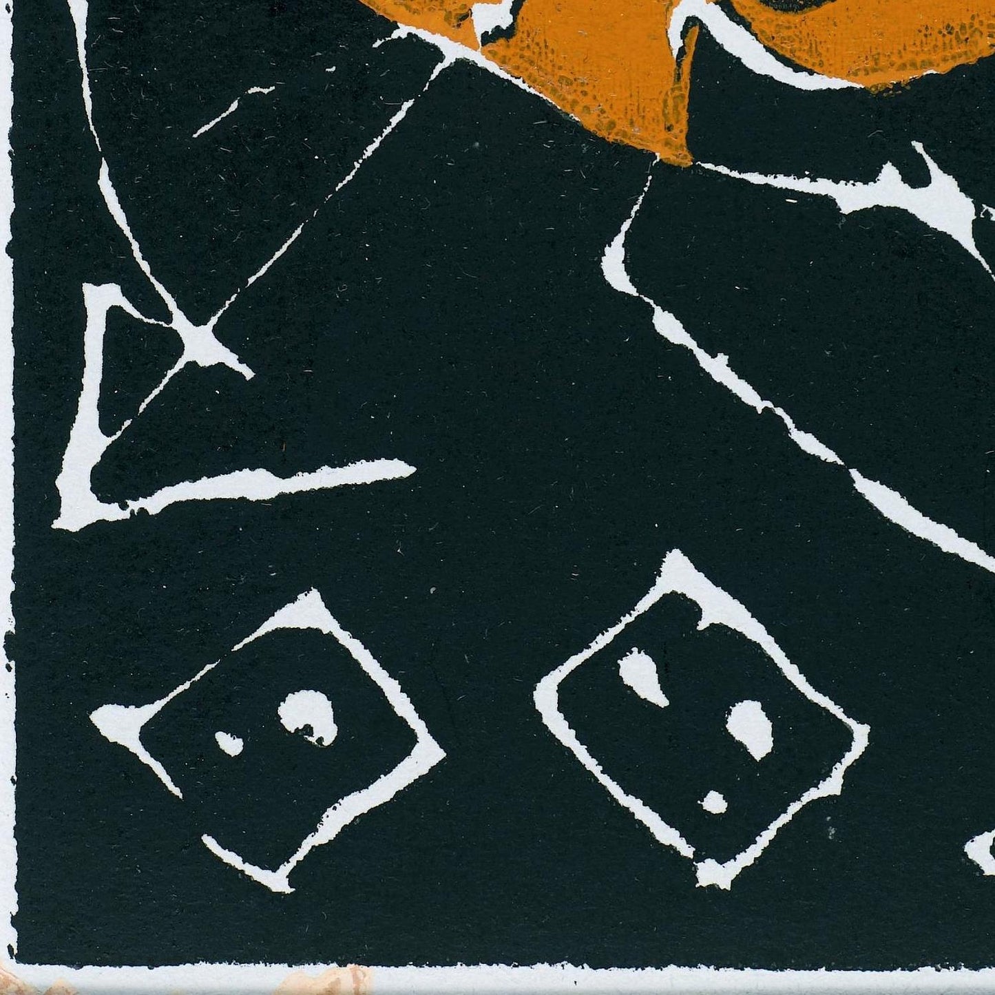 detail of the fine art reproduction from the bottom left corner
