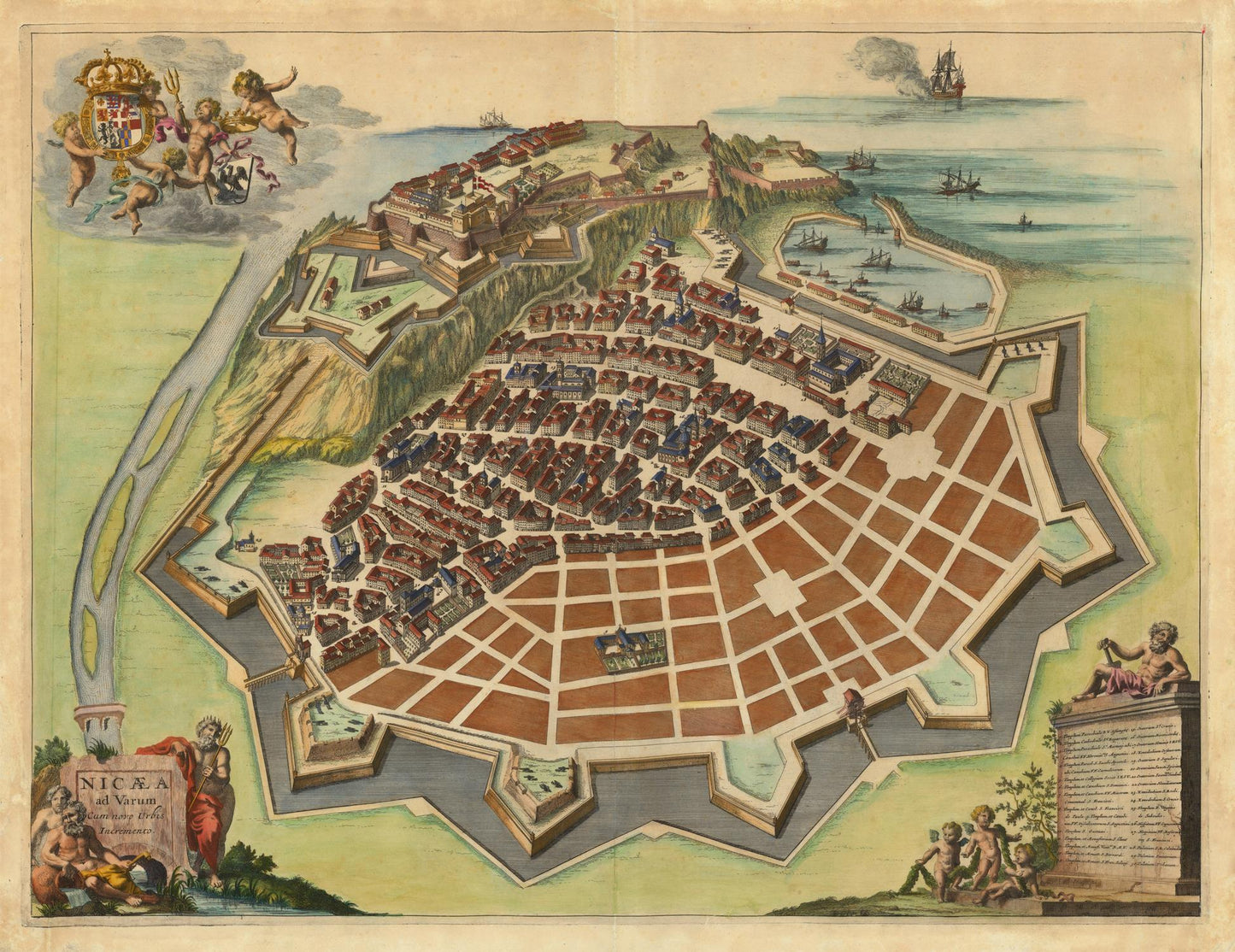 presentation of the map reproduction without a frame
