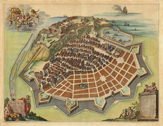 presentation of the map reproduction without a frame
