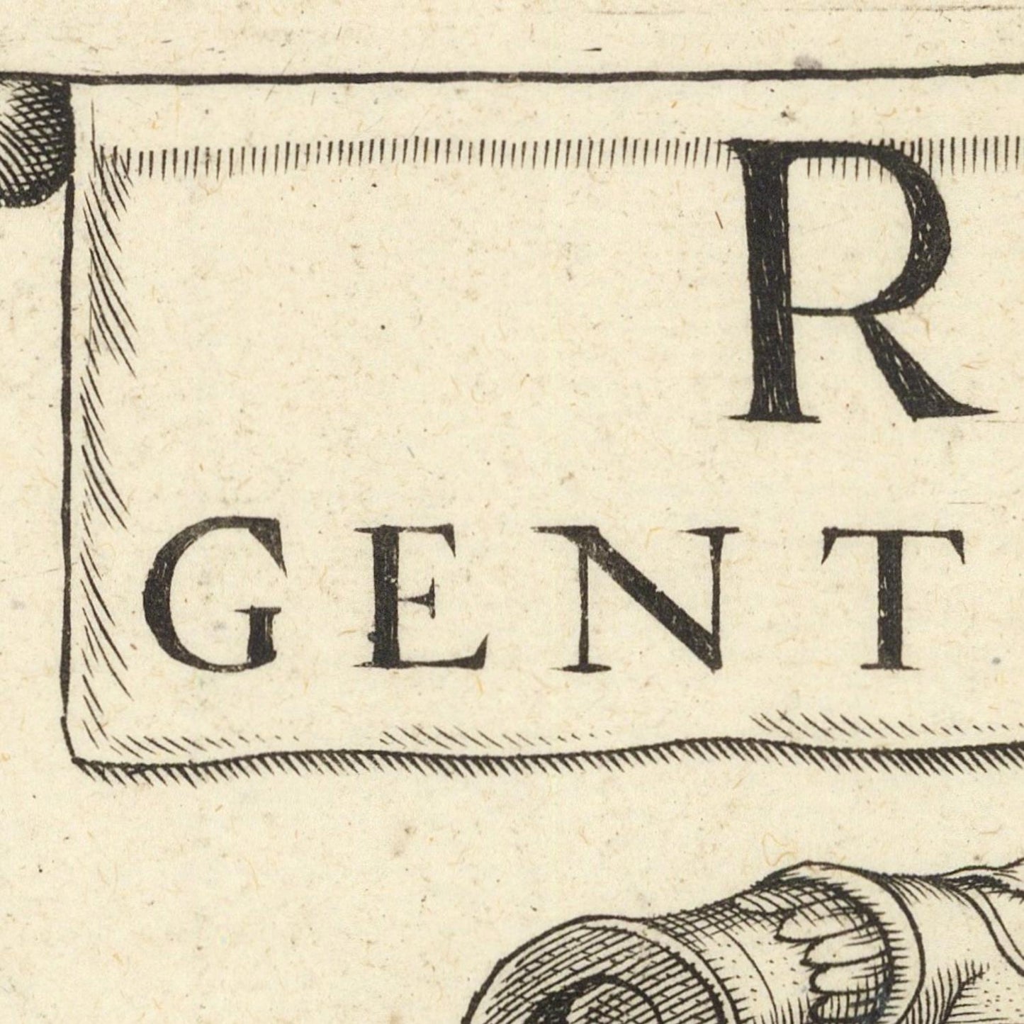 detail of the map from the centre left
