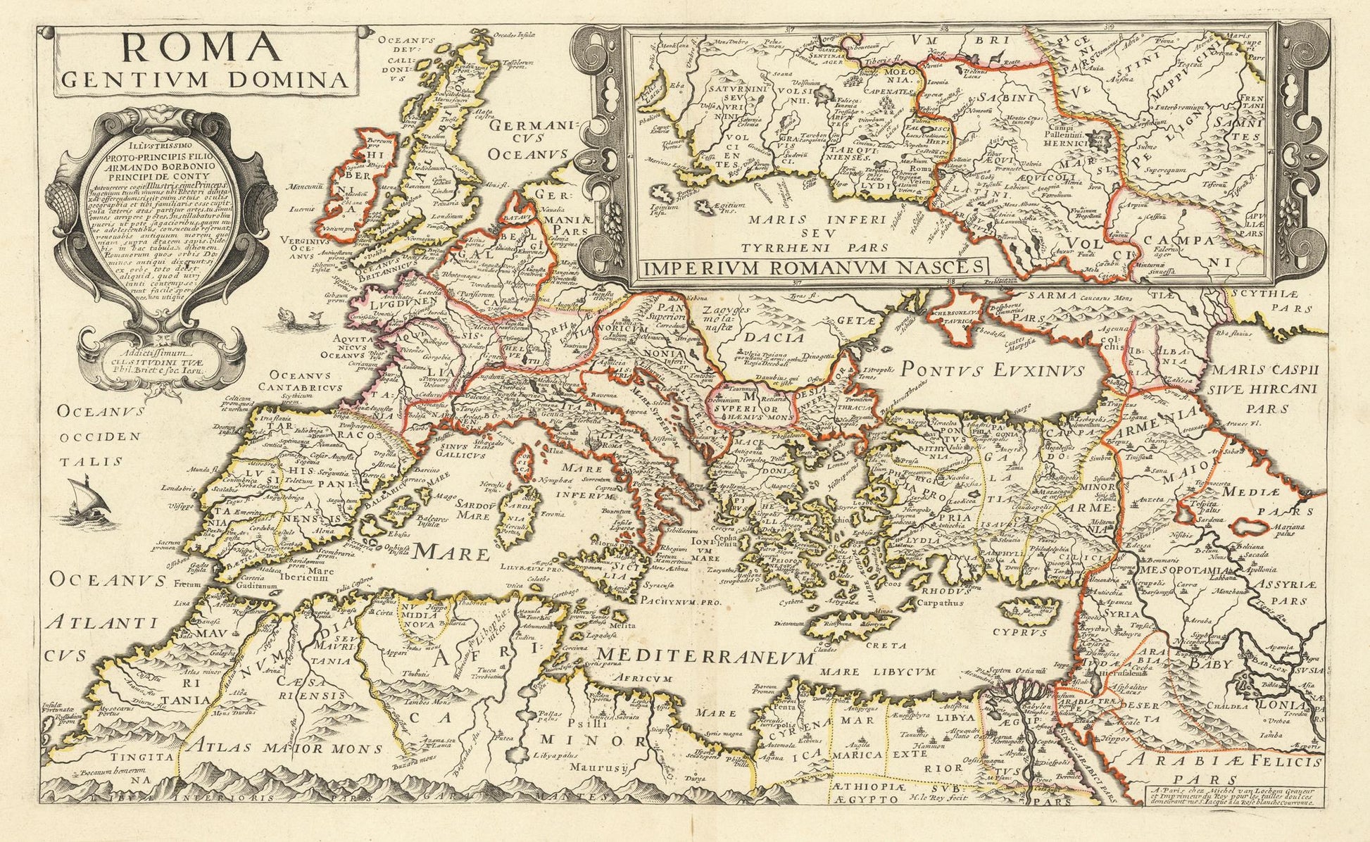 presentation of the map reproduction without a frame
