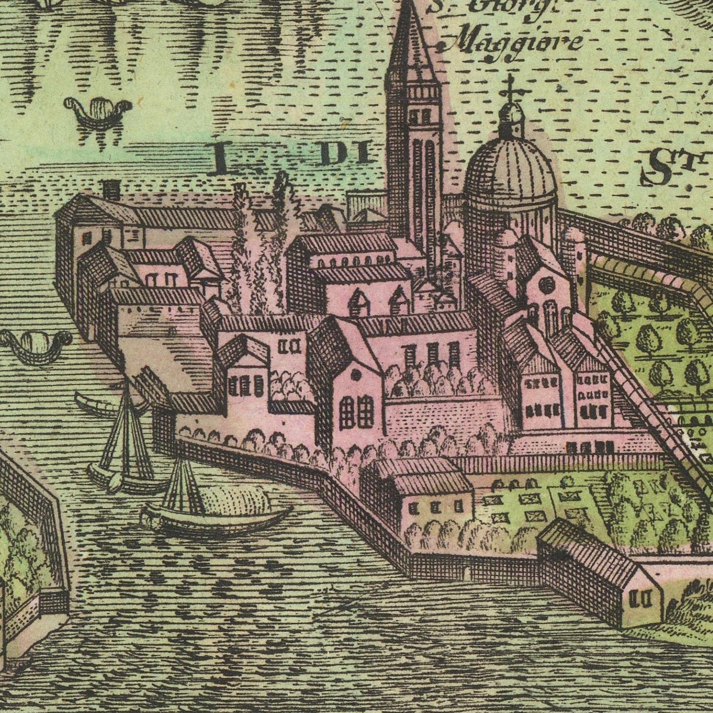 detail of the map from the centre 
