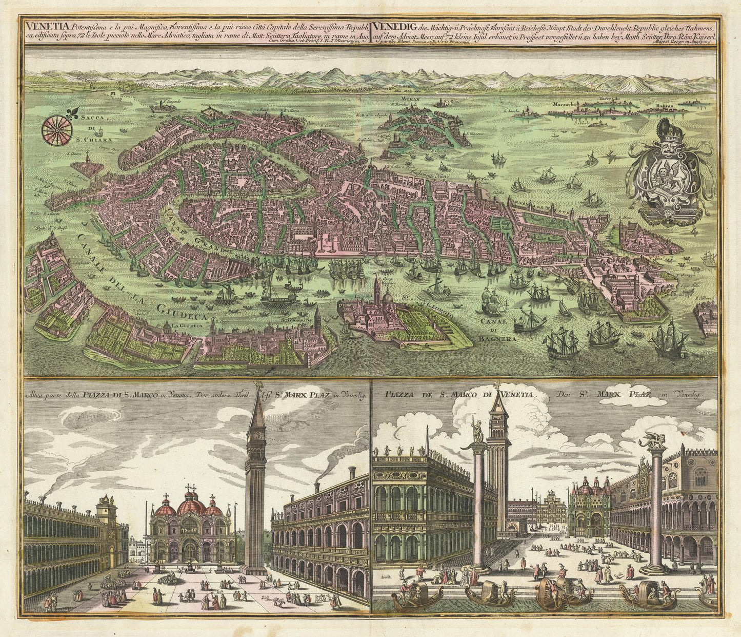 presentation of the map reproduction without a frame
