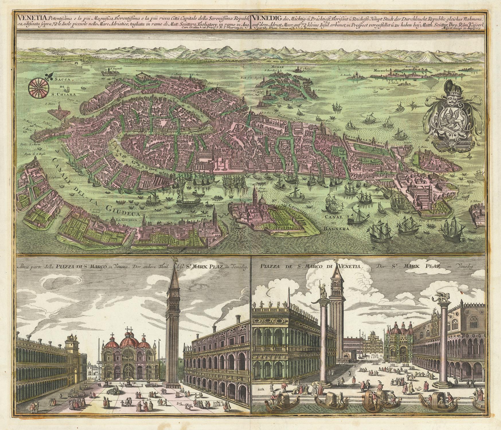 presentation of the map reproduction without a frame
