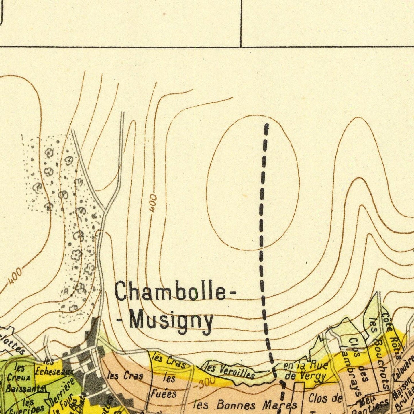 detail of the map from the centre 