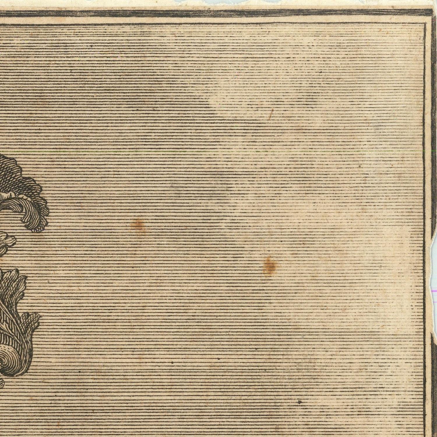 Close-up of a textured beige paper with decorative elements on the left side.