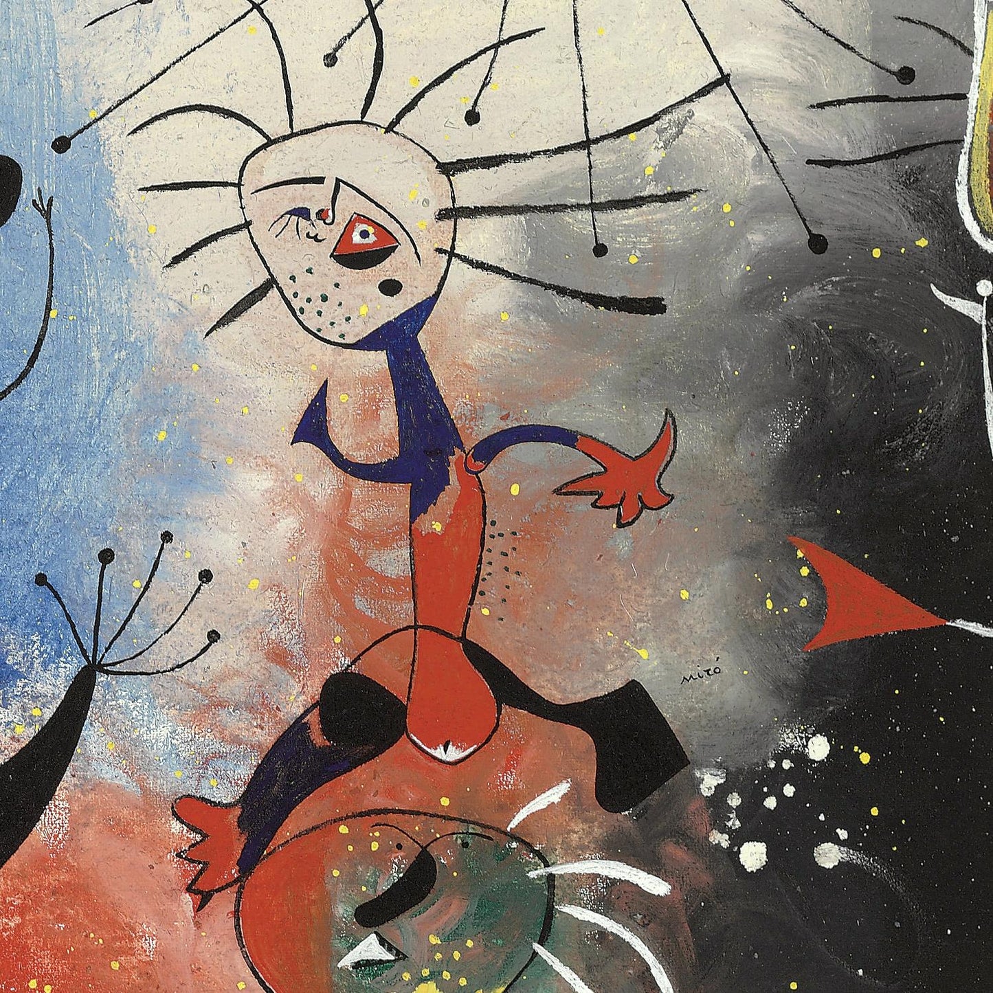 detail of the fine art reproduction from the centre 
