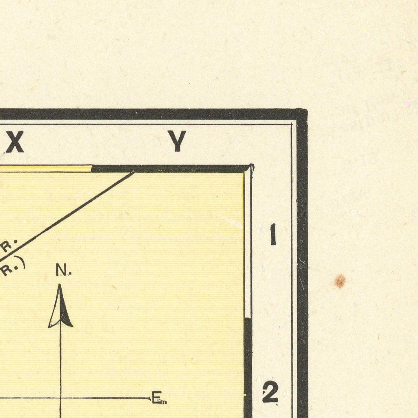 Geometric diagram with labeled points on a beige background