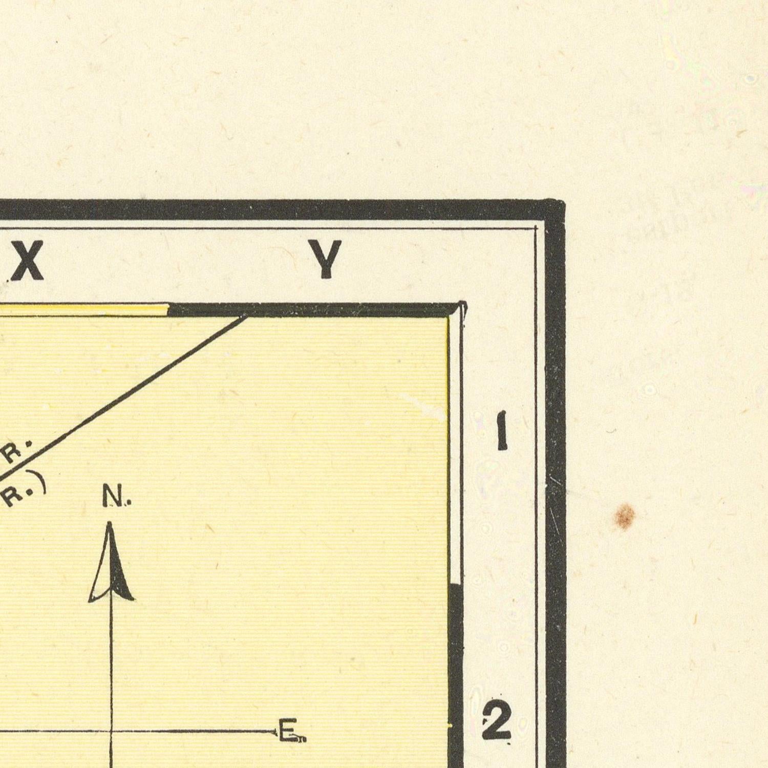 Geometric diagram with labeled points on a beige background