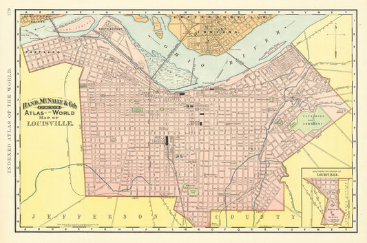 presentation of the map reproduction without a frame
