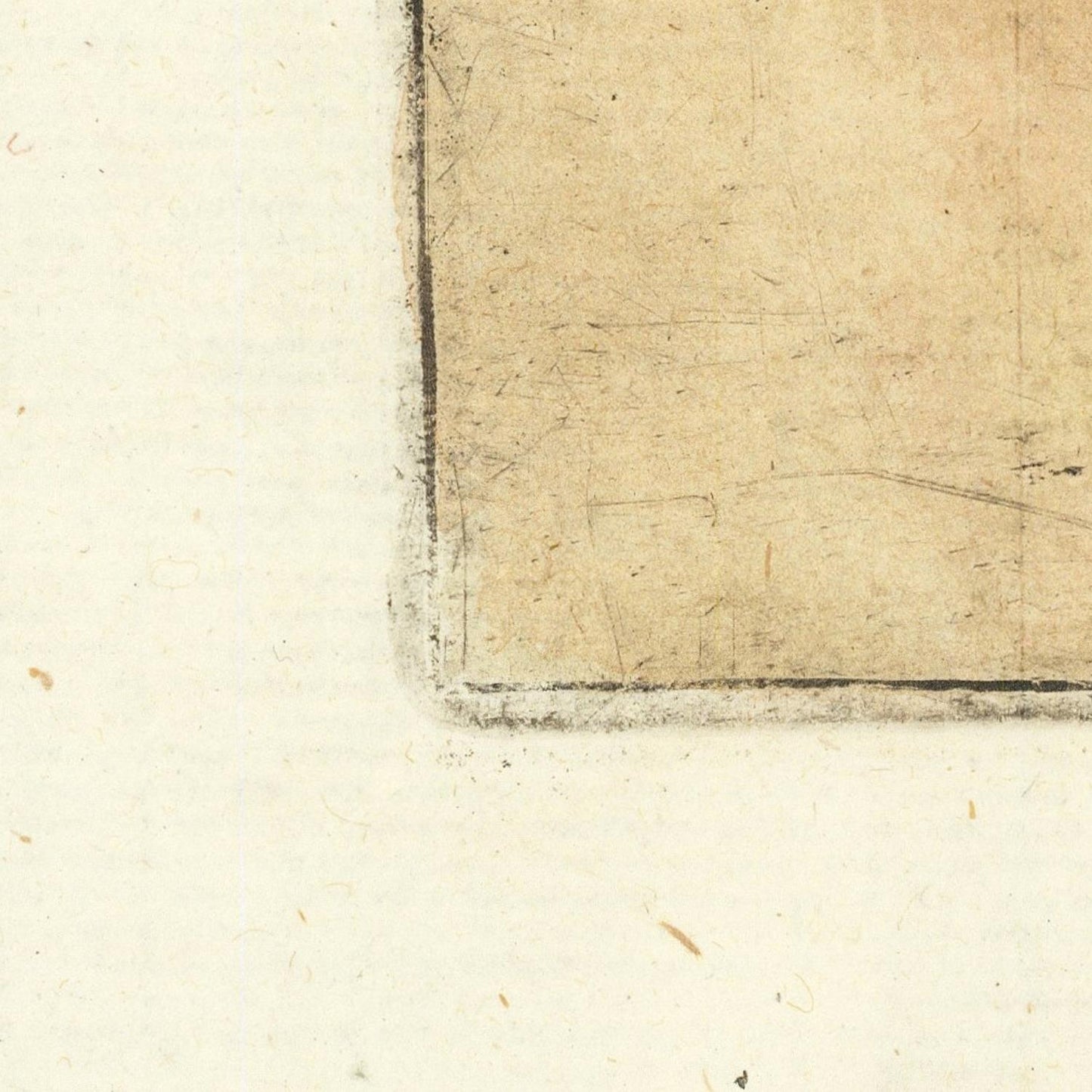 Close-up of a textured beige corner with a white background