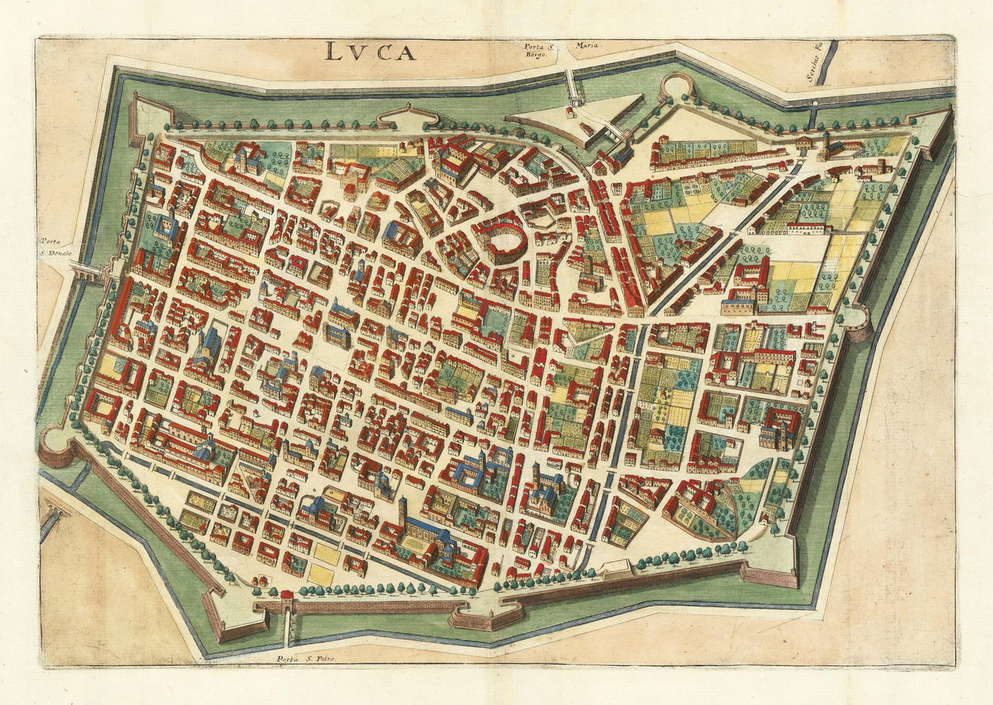 presentation of the map reproduction without a frame
