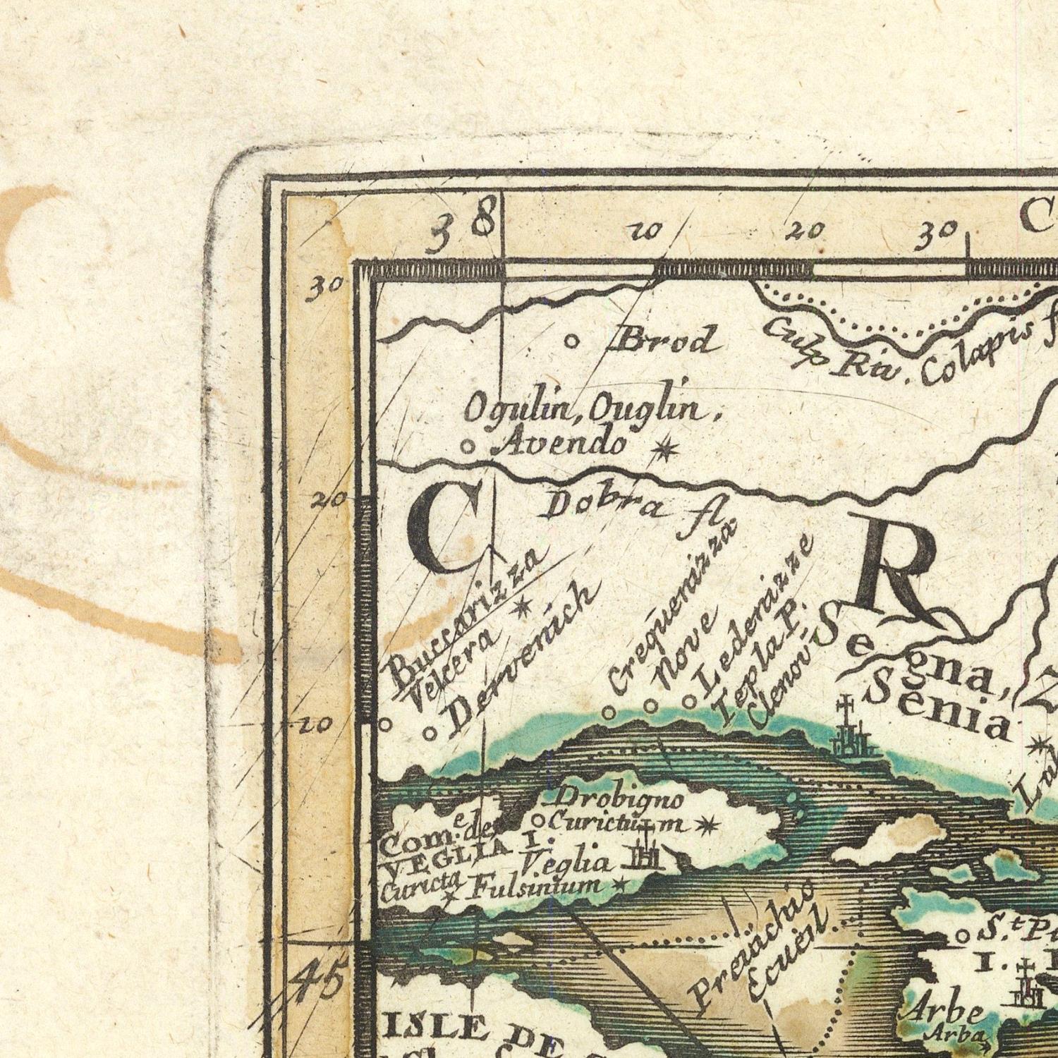 detail of the map from the top left corner
