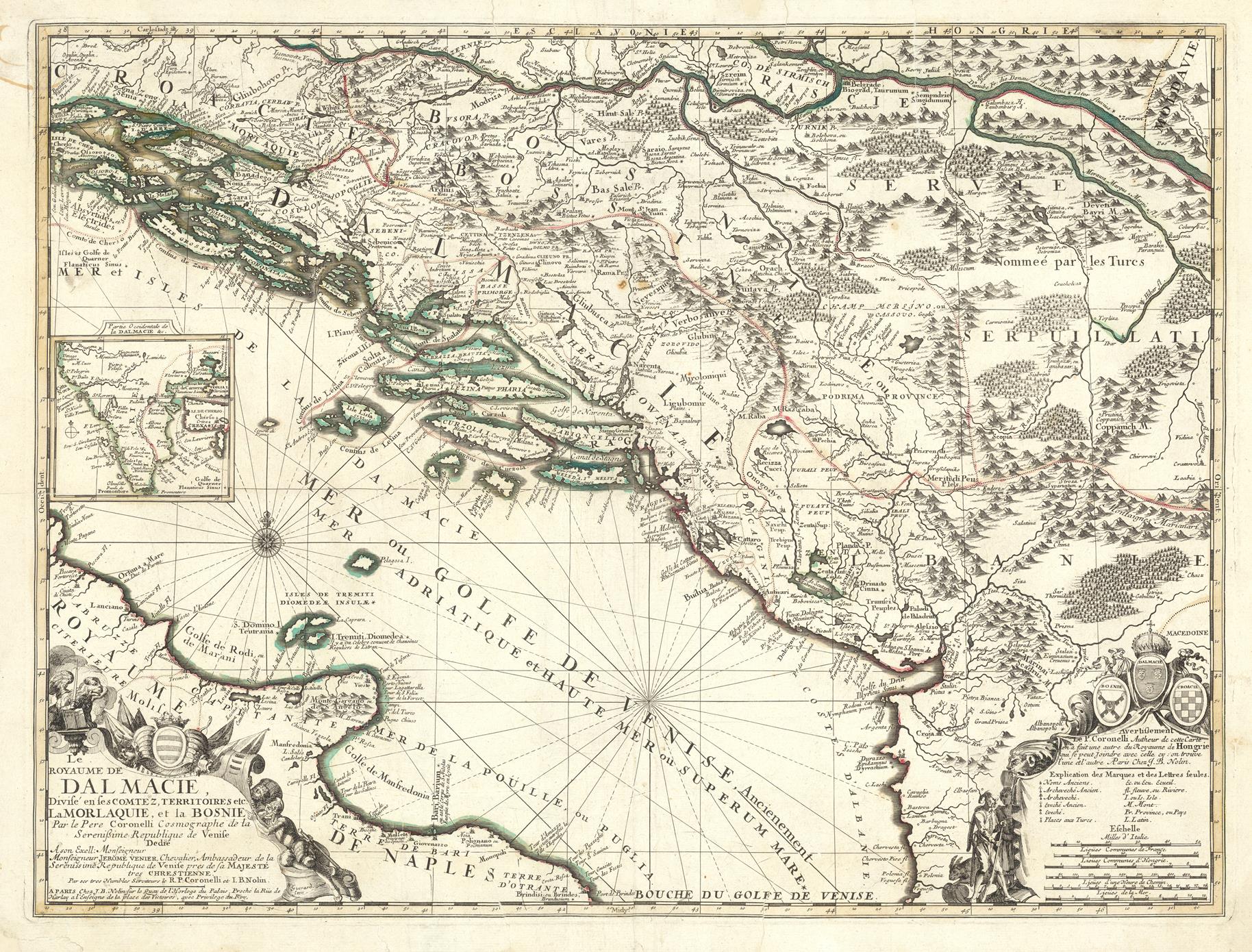 presentation of the map reproduction without a frame
