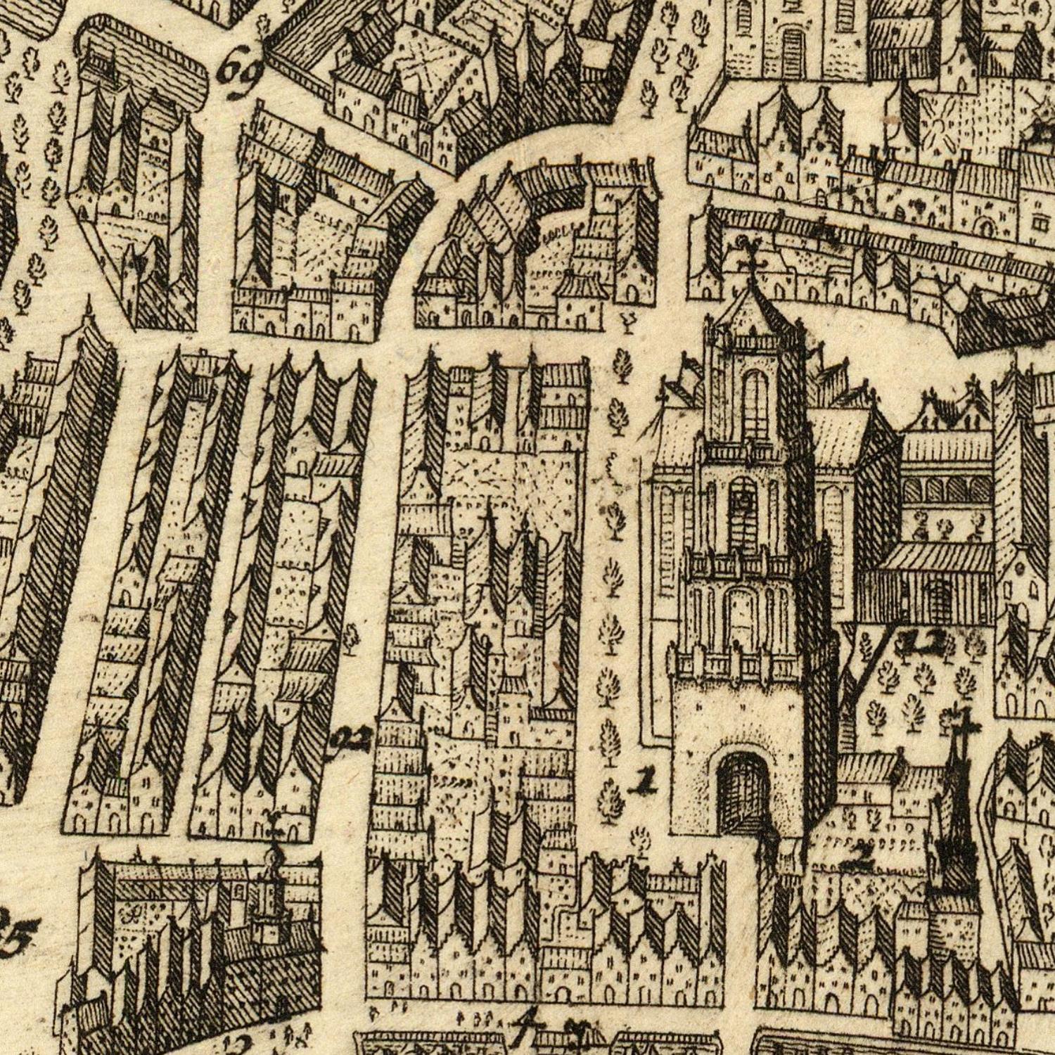 detail of the map from the centre 
