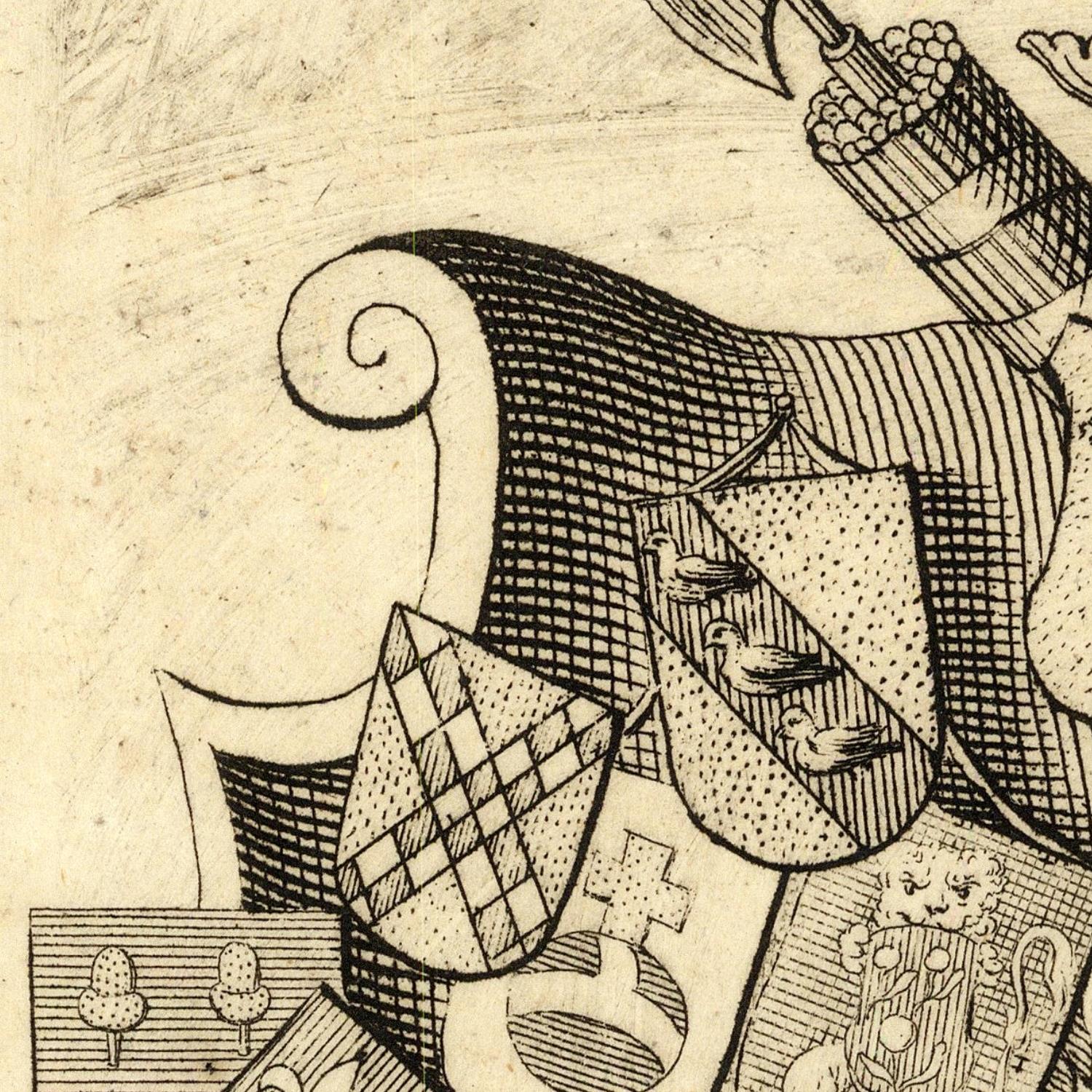 detail of the map from the centre left

