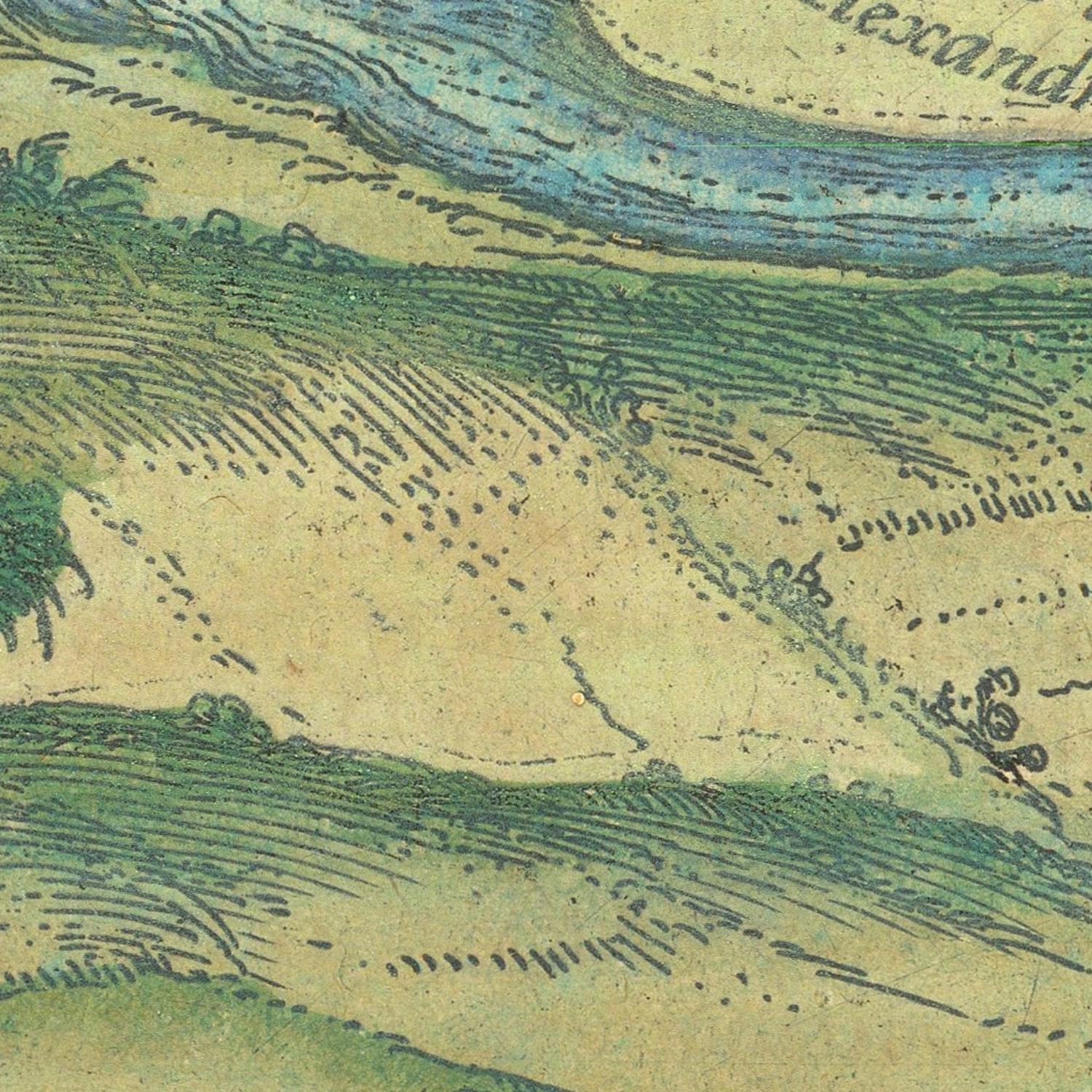 detail of the map from the centre 
