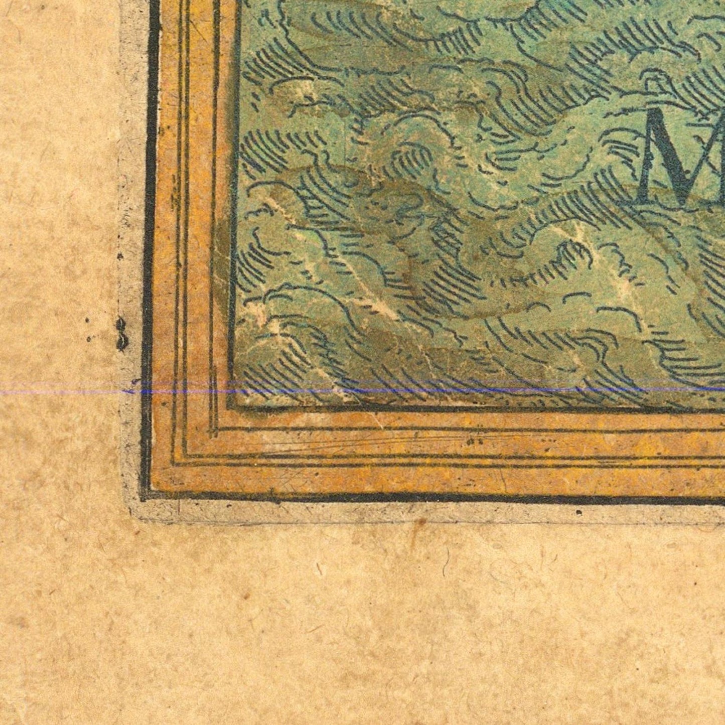 detail of the map from the bottom left corner