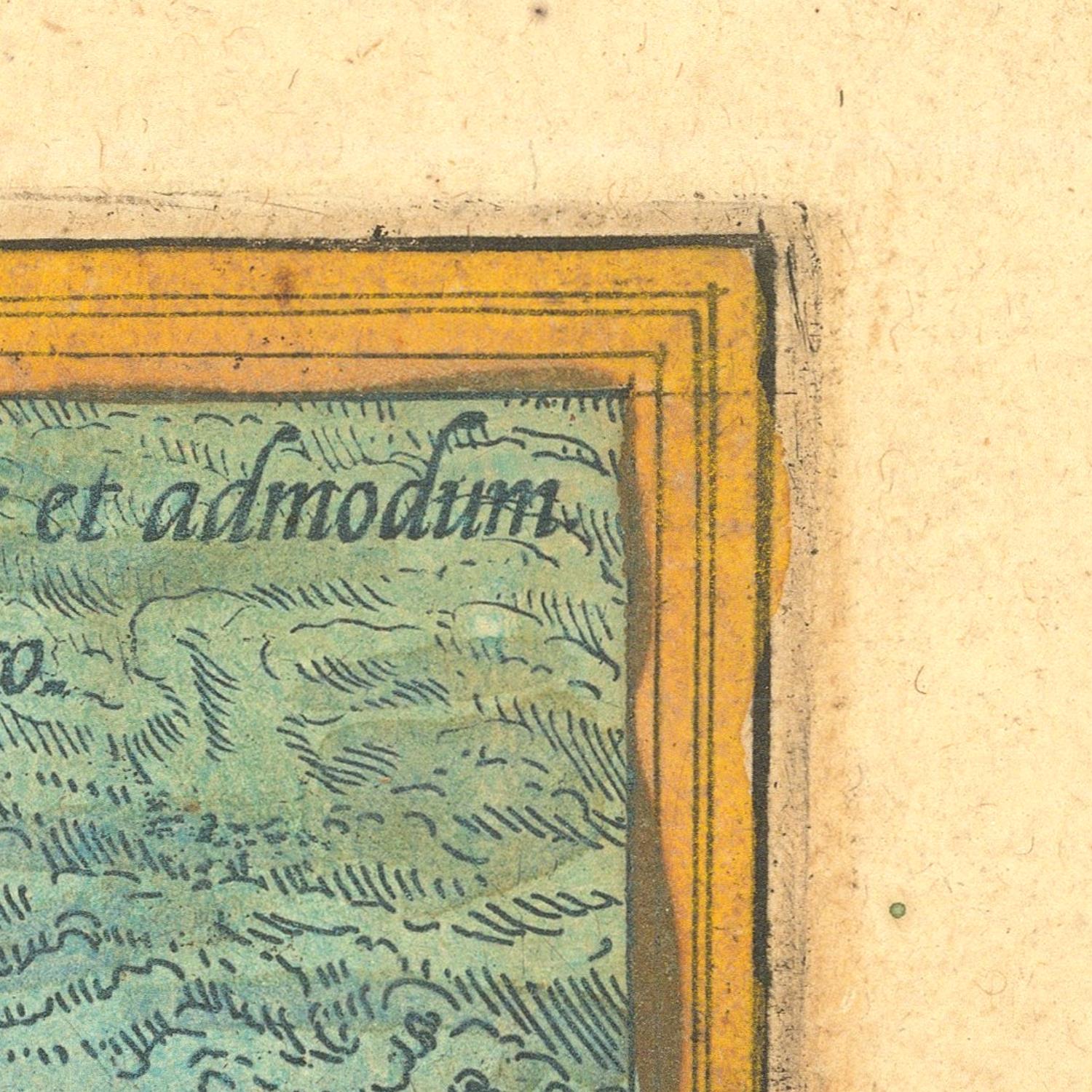 detail of the map from the top right corner