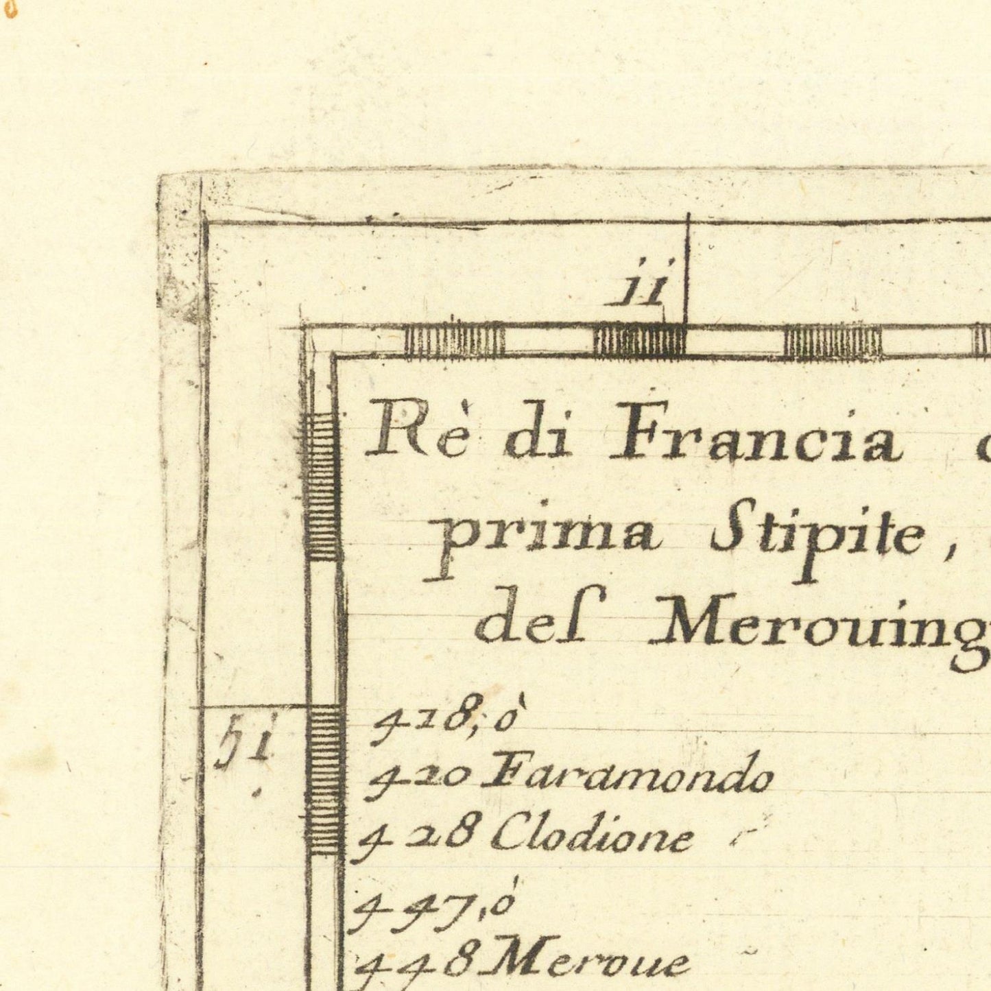 Antique double map of France, 1690