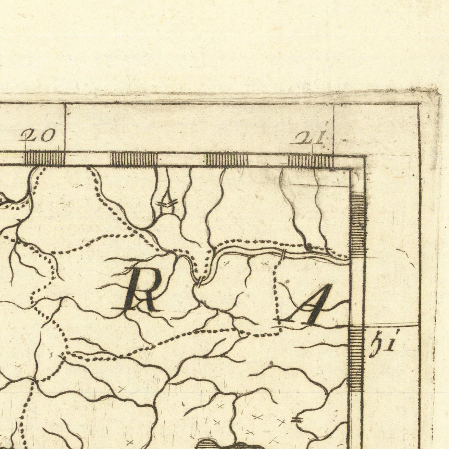 Antique double map of France, 1690